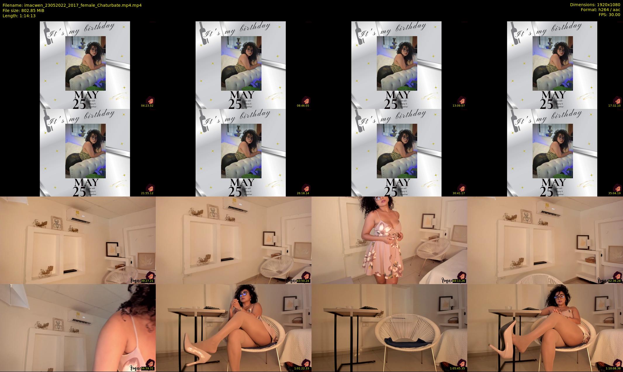 imacwen — 75 minute Chaturbate female cam show recording, 1080p, May 23, 2022