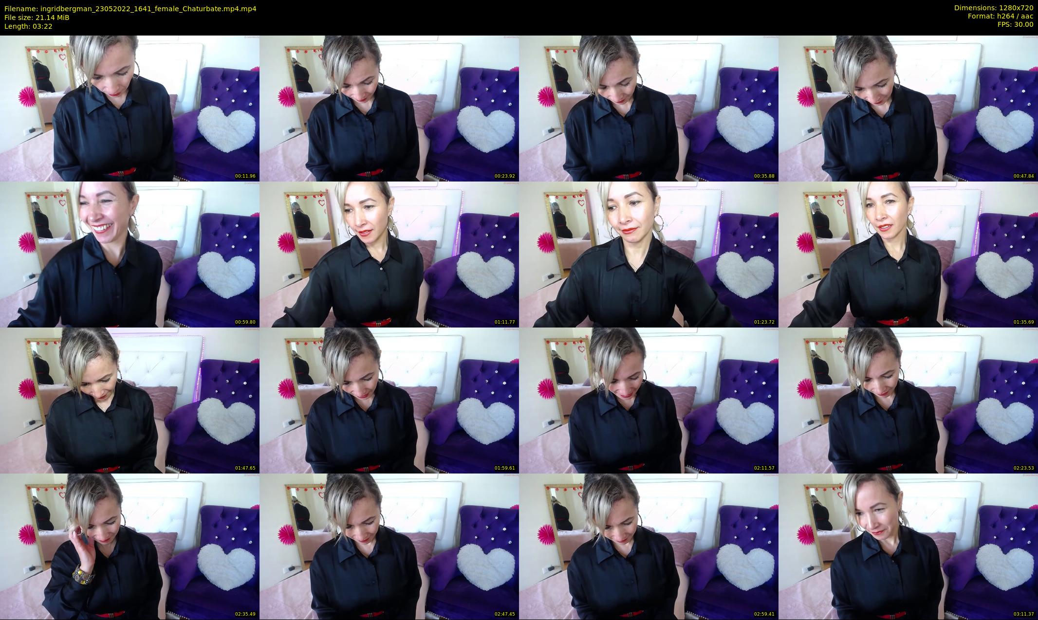 ingridbergman — 4 minute Chaturbate female cam show recording, 720p, May 23, 2022
