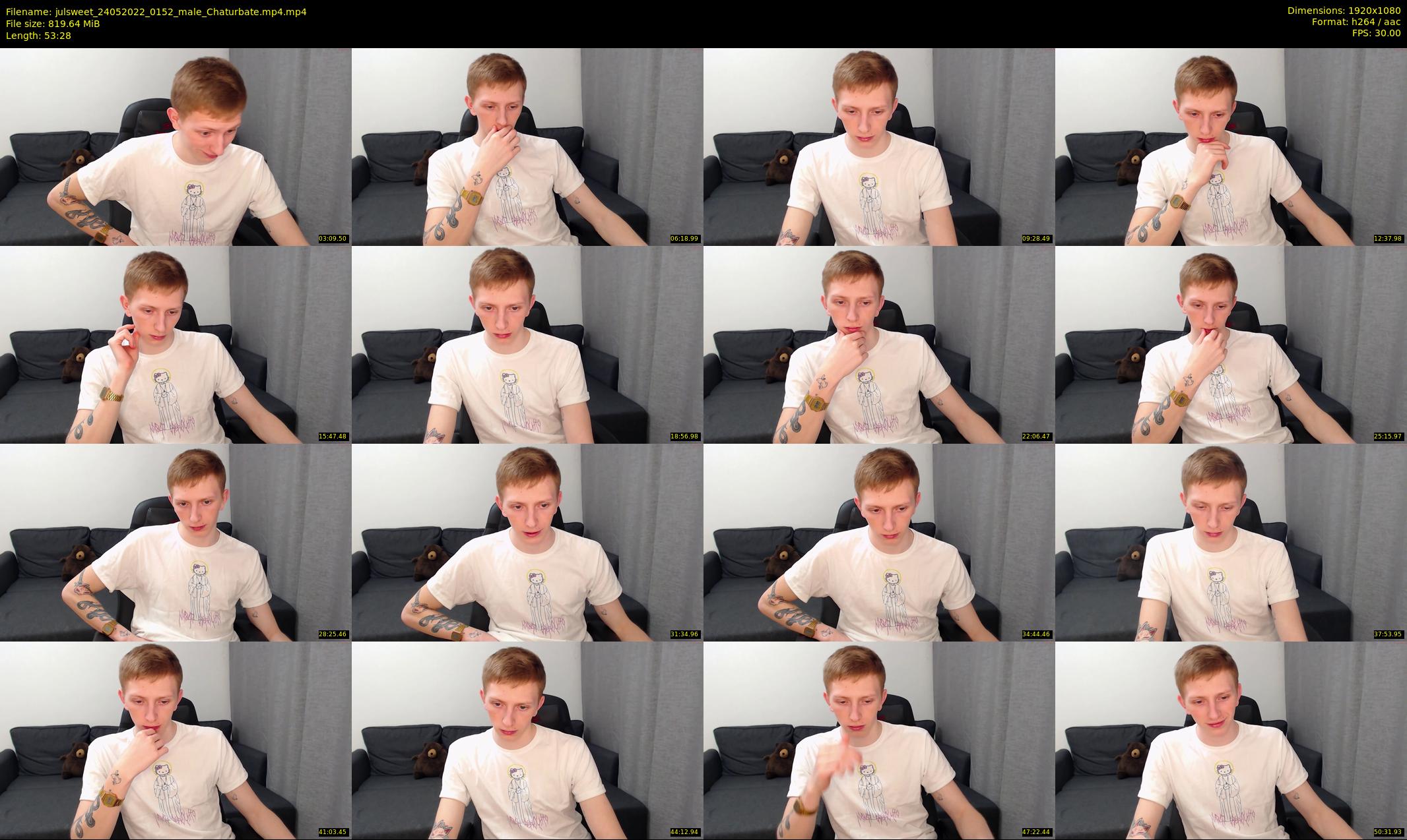 julsweet — 54 minute Chaturbate male cam show recording, 1080p, May 24, 2022