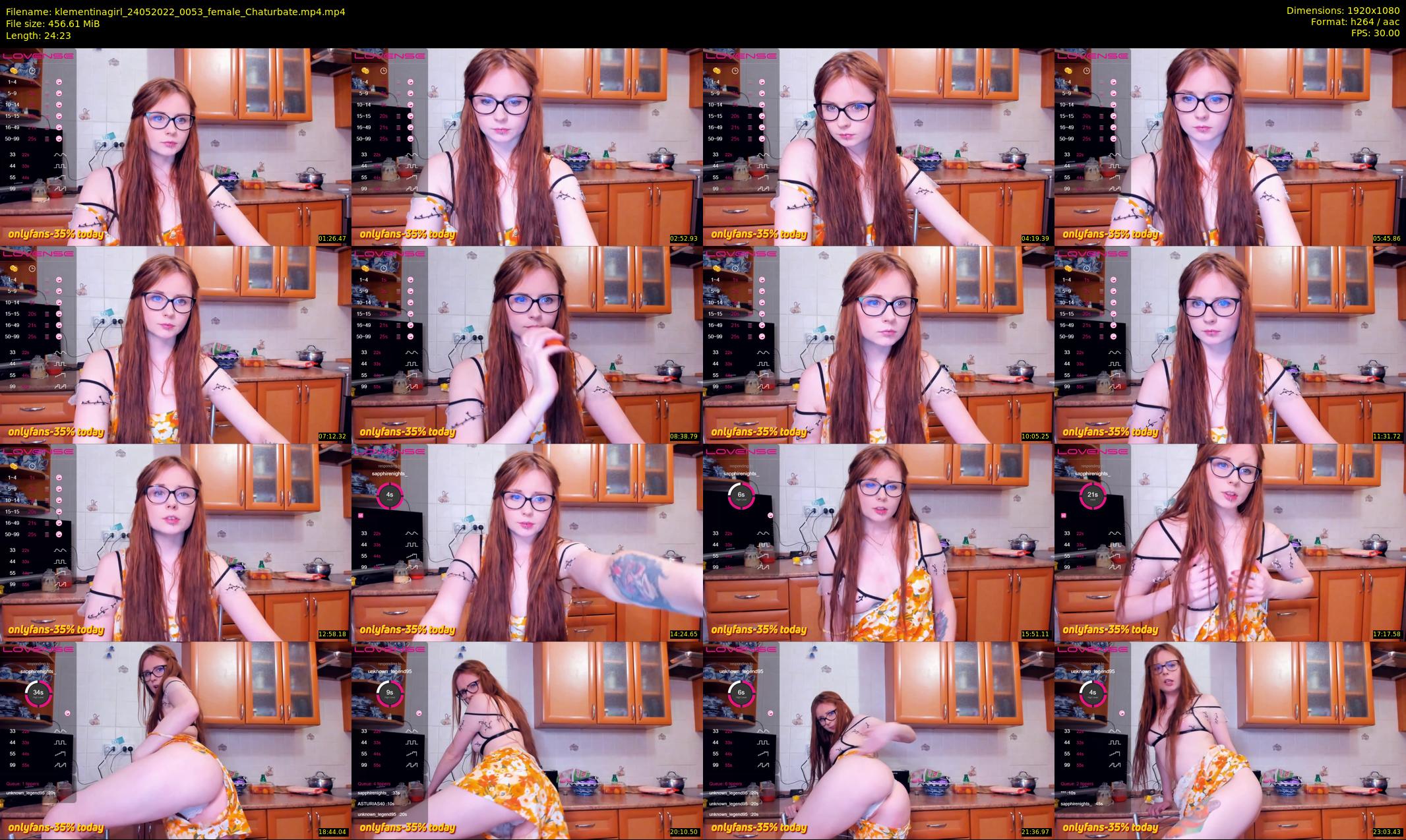 klementinagirl — 25 minute Chaturbate female cam show recording, 1080p, May 24, 2022