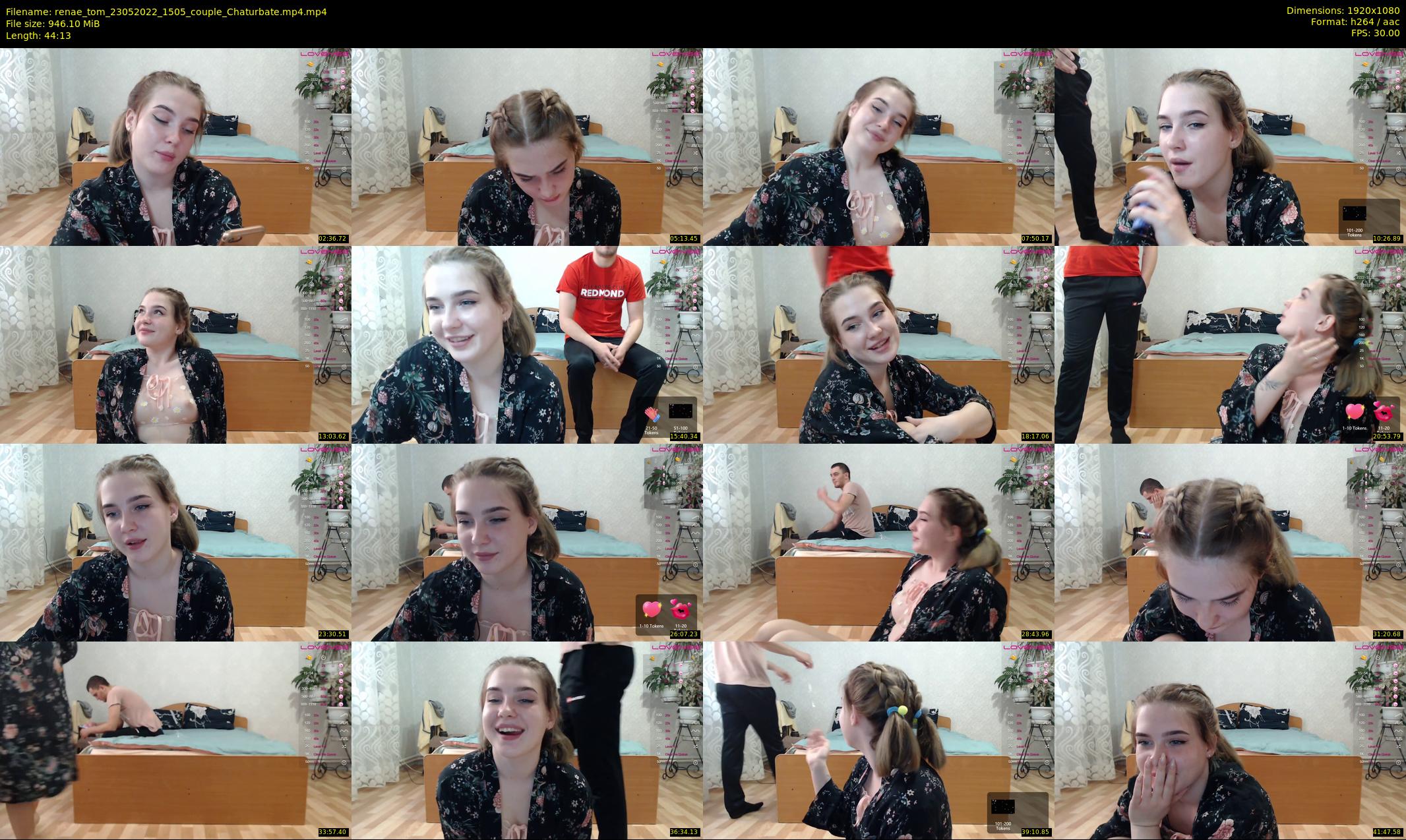 renae_tom — 45 minute Chaturbate couple cam show recording, 1080p, May 23, 2022