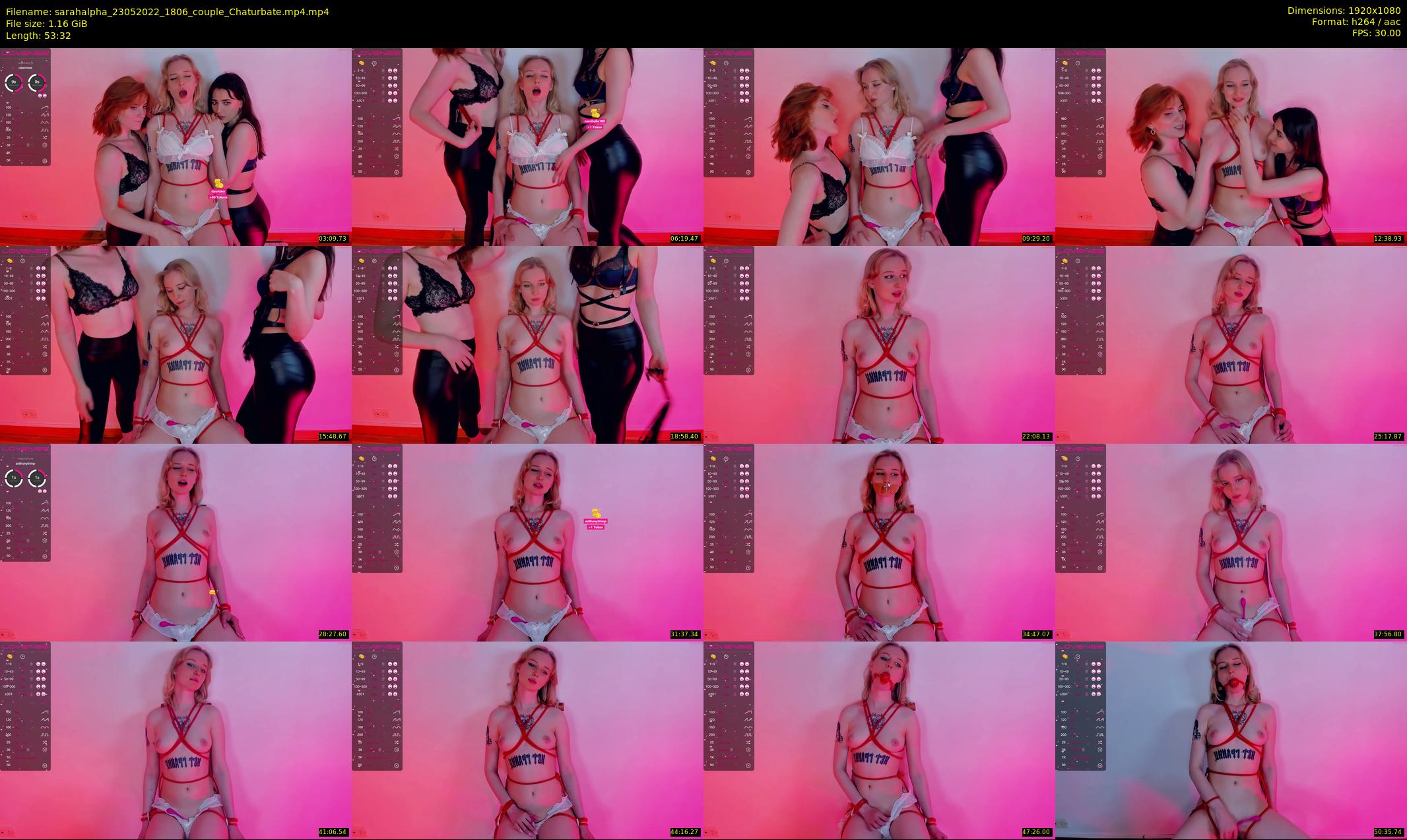 sarahalpha — 54 minute Chaturbate couple cam show recording, 1080p, May 23, 2022