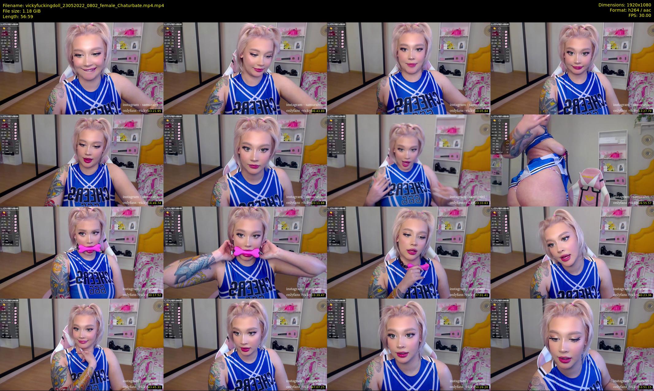 vickyfuckingdoll — 57 minute Chaturbate female cam show recording, 1080p, May 23, 2022