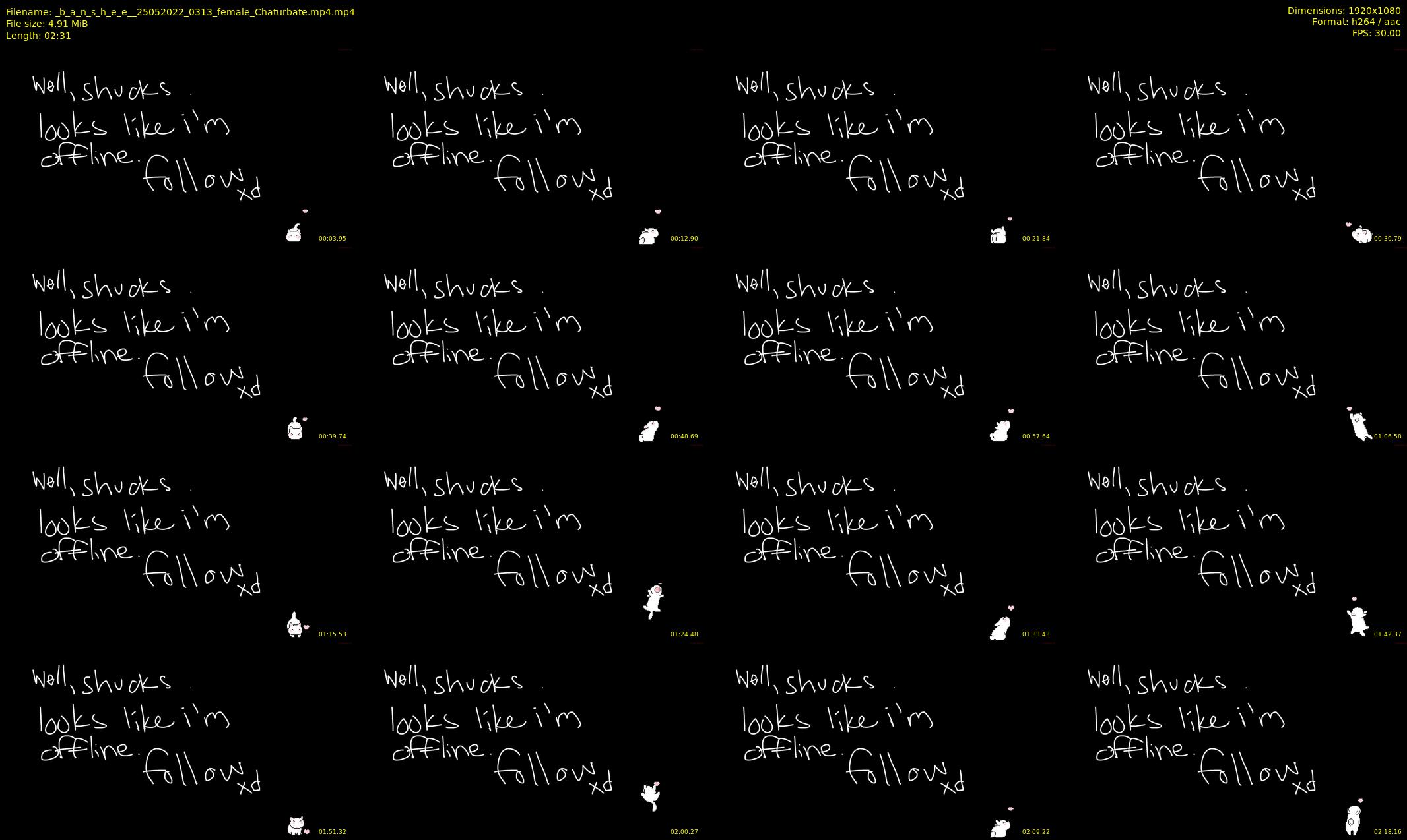 _b_a_n_s_h_e_e_ — 3 minute Chaturbate female cam show recording, 1080p, May 25, 2022