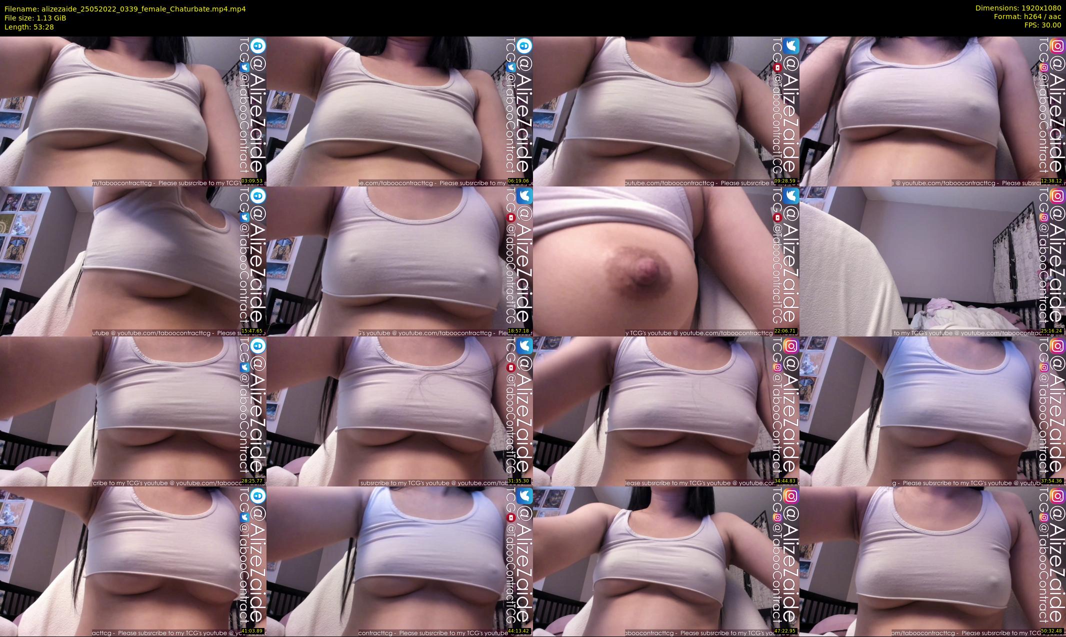 alizezaide — 54 minute Chaturbate female cam show recording, 1080p, May 25, 2022