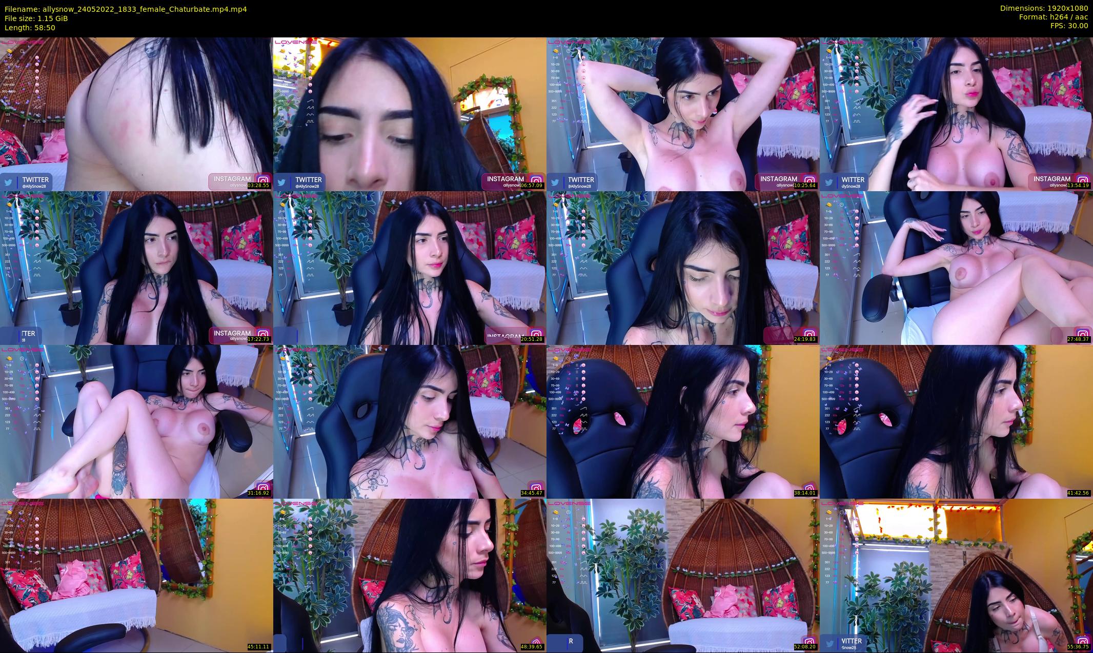 allysnow — 59 minute Chaturbate female cam show recording, 1080p, May 24, 2022