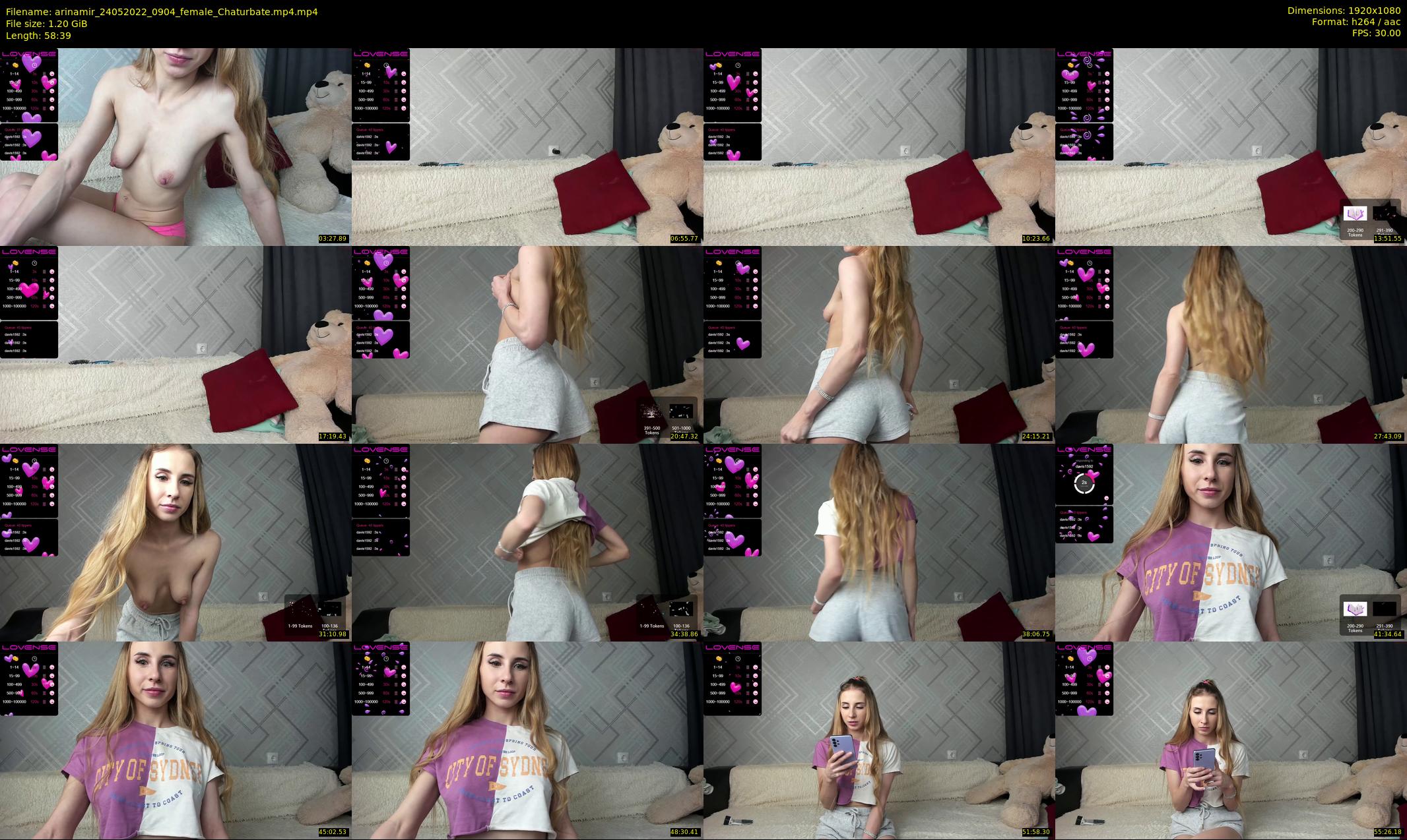 arinamir — 59 minute Chaturbate female cam show recording, 1080p, May 24, 2022