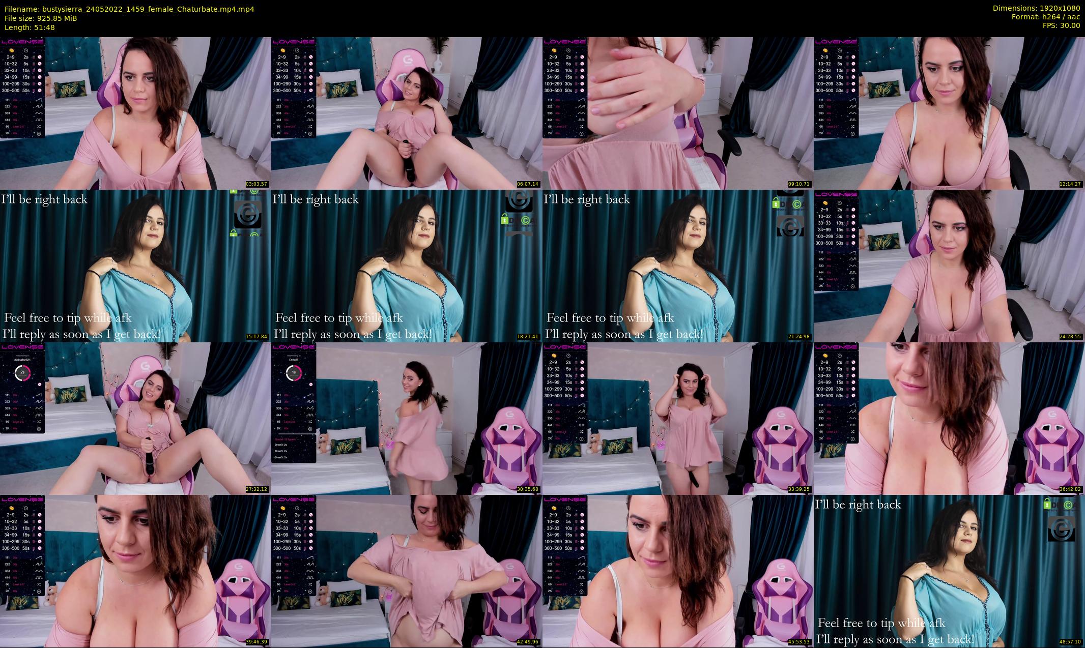 bustysierra — 52 minute Chaturbate female cam show recording, 1080p, May 24, 2022