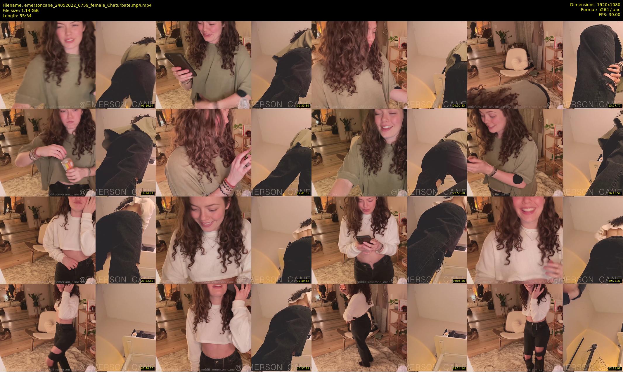 emersoncane — 56 minute Chaturbate female cam show recording, 1080p, May 24, 2022