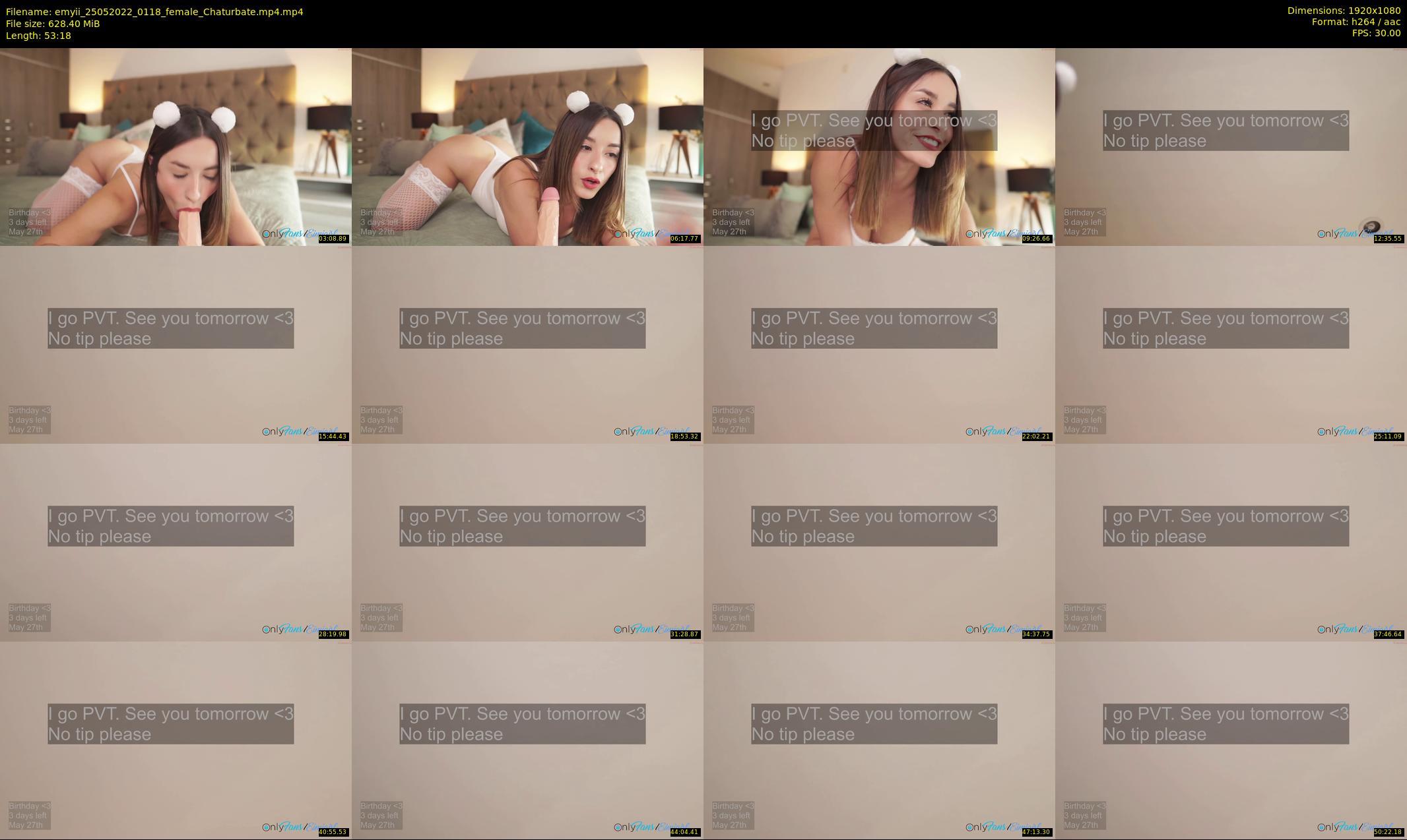 emyii — 54 minute Chaturbate female cam show recording, 1080p, May 25, 2022