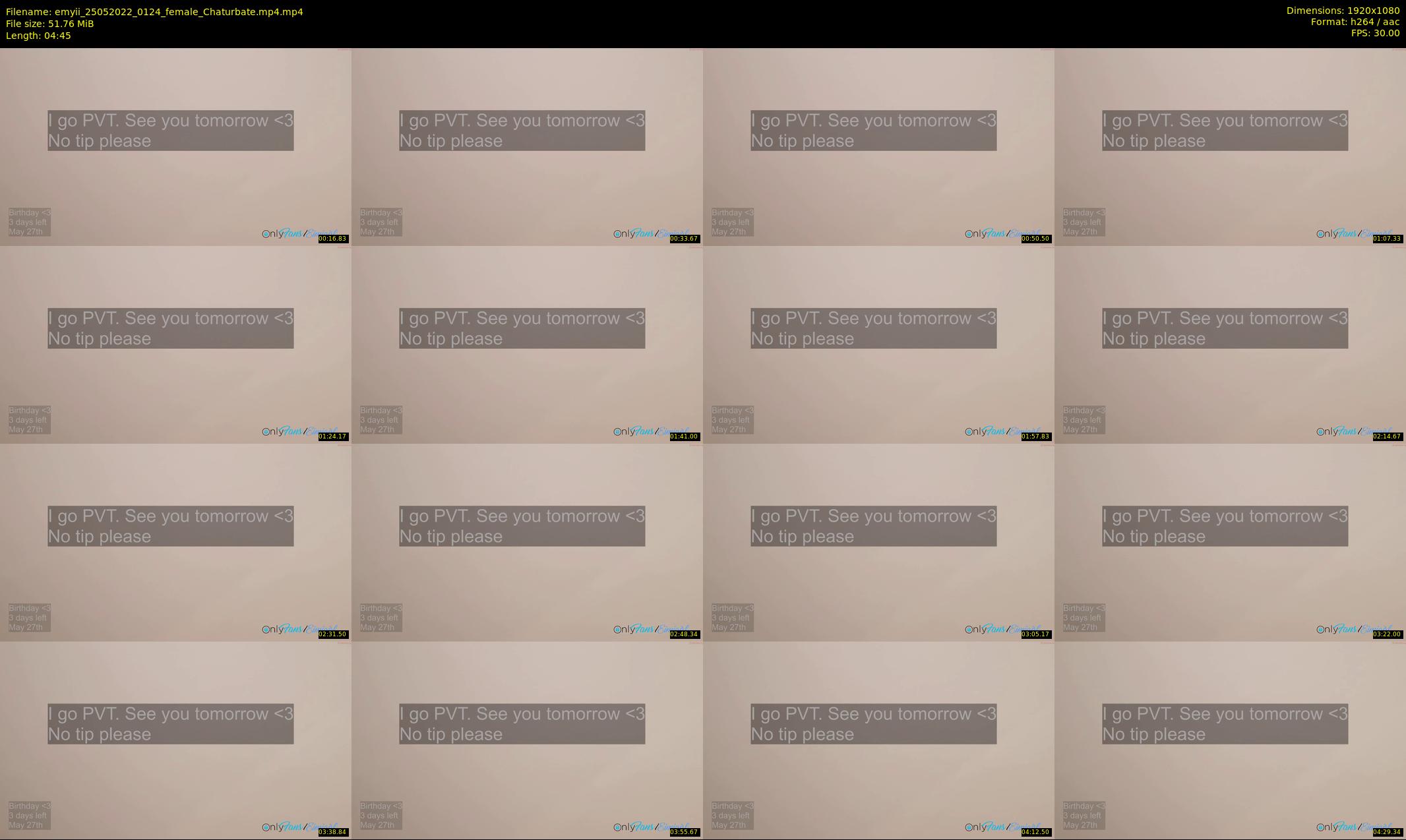 emyii — 5 minute Chaturbate female cam show recording, 1080p, May 25, 2022