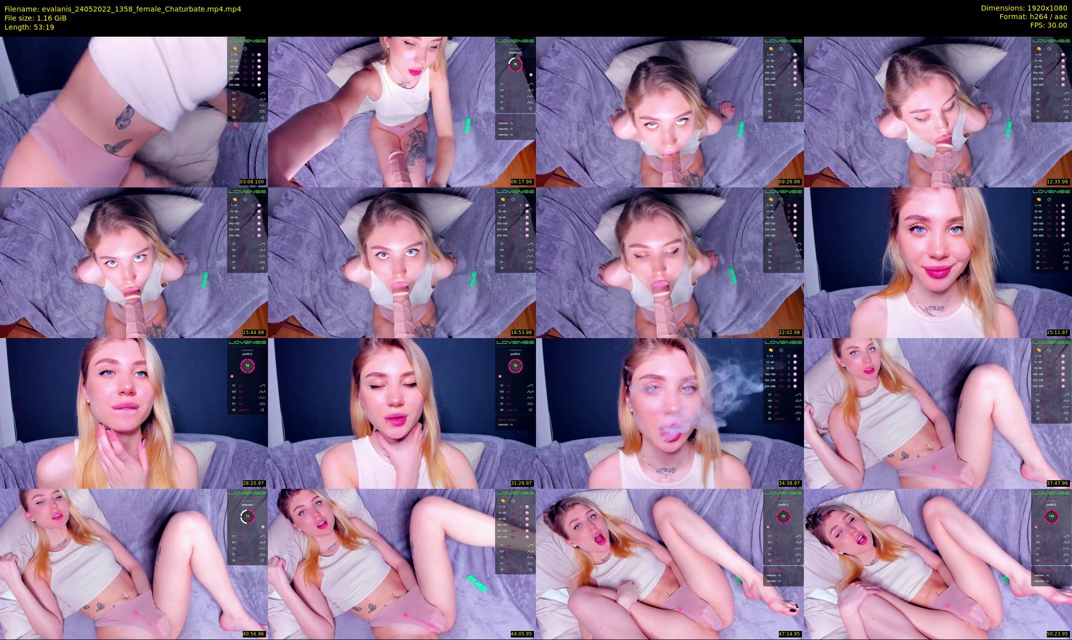 evalanis — 54 minute Chaturbate couple cam show recording, 1080p, May 24, 2022