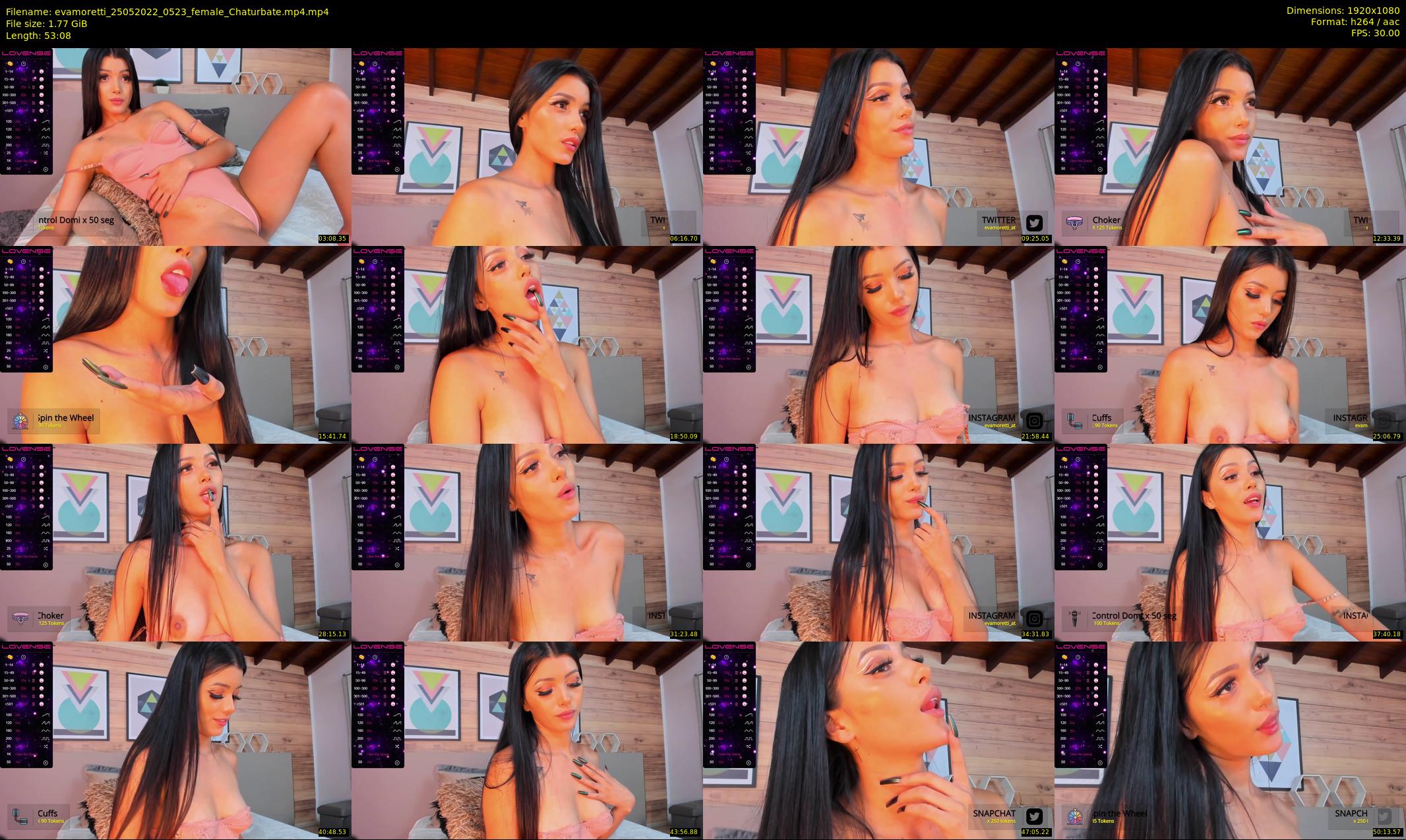 evamoretti — 54 minute Chaturbate female cam show recording, 1080p, May 25, 2022