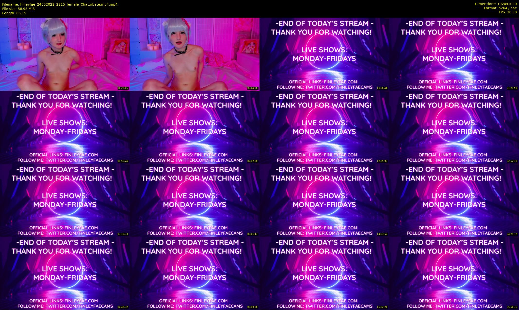 finleyfae — 7 minute Chaturbate female cam show recording, 1080p, May 24, 2022