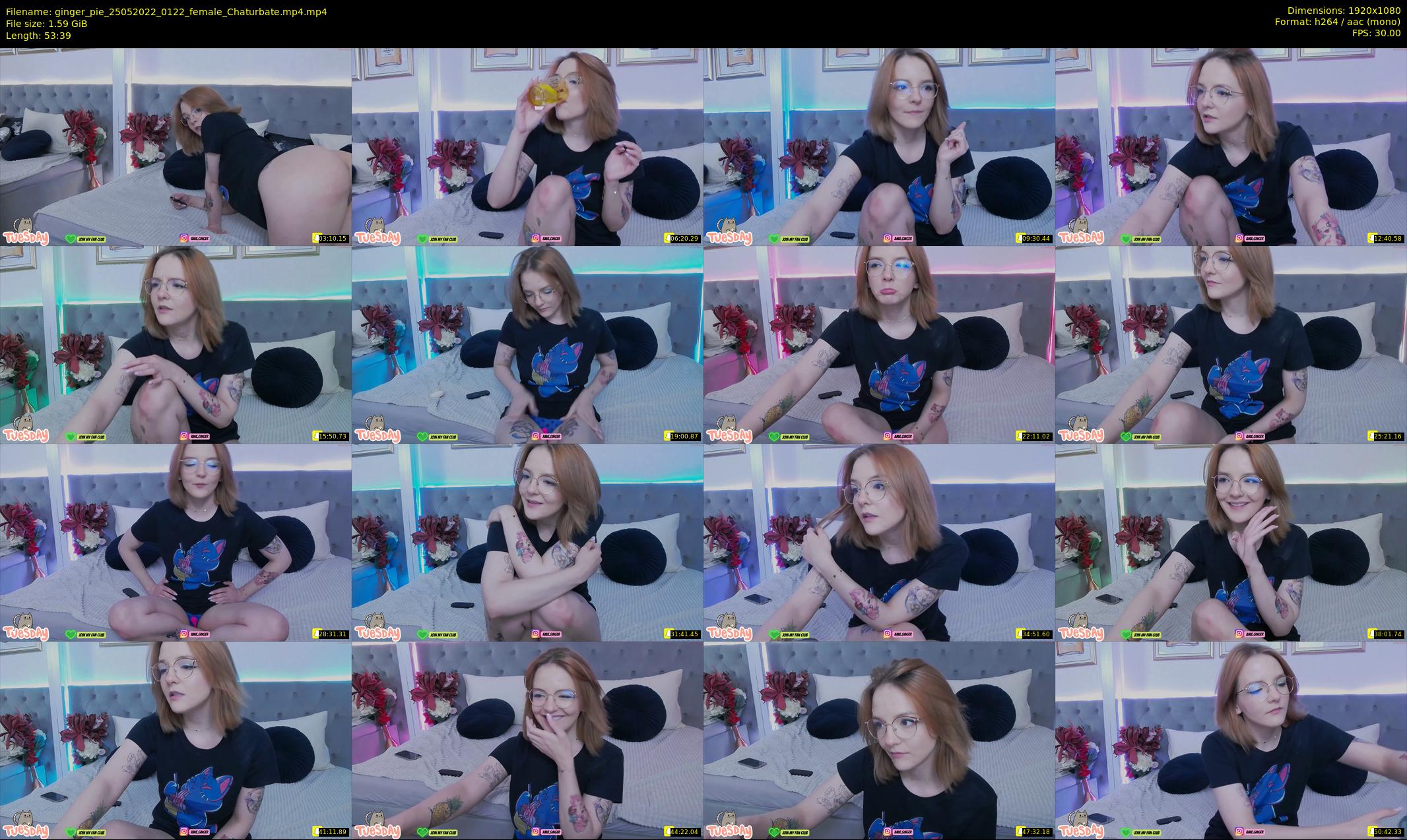 ginger_pie — 54 minute Chaturbate female cam show recording, 1080p, May 25, 2022