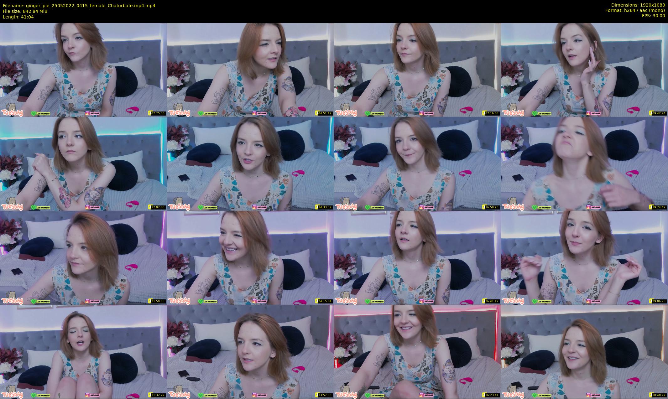 ginger_pie — 42 minute Chaturbate female cam show recording, 1080p, May 25, 2022