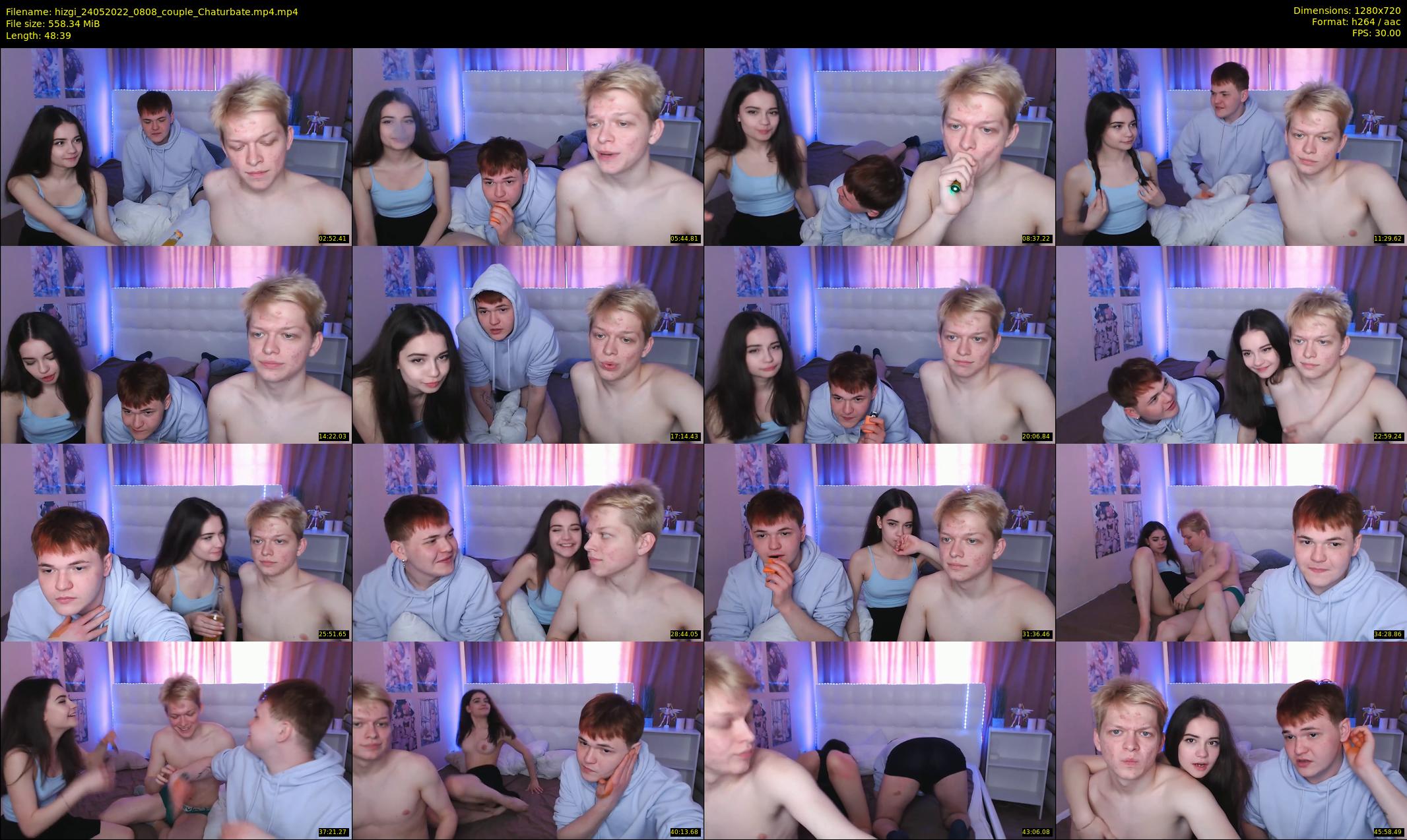 hizgi — 49 minute Chaturbate couple cam show recording, 720p, May 24, 2022