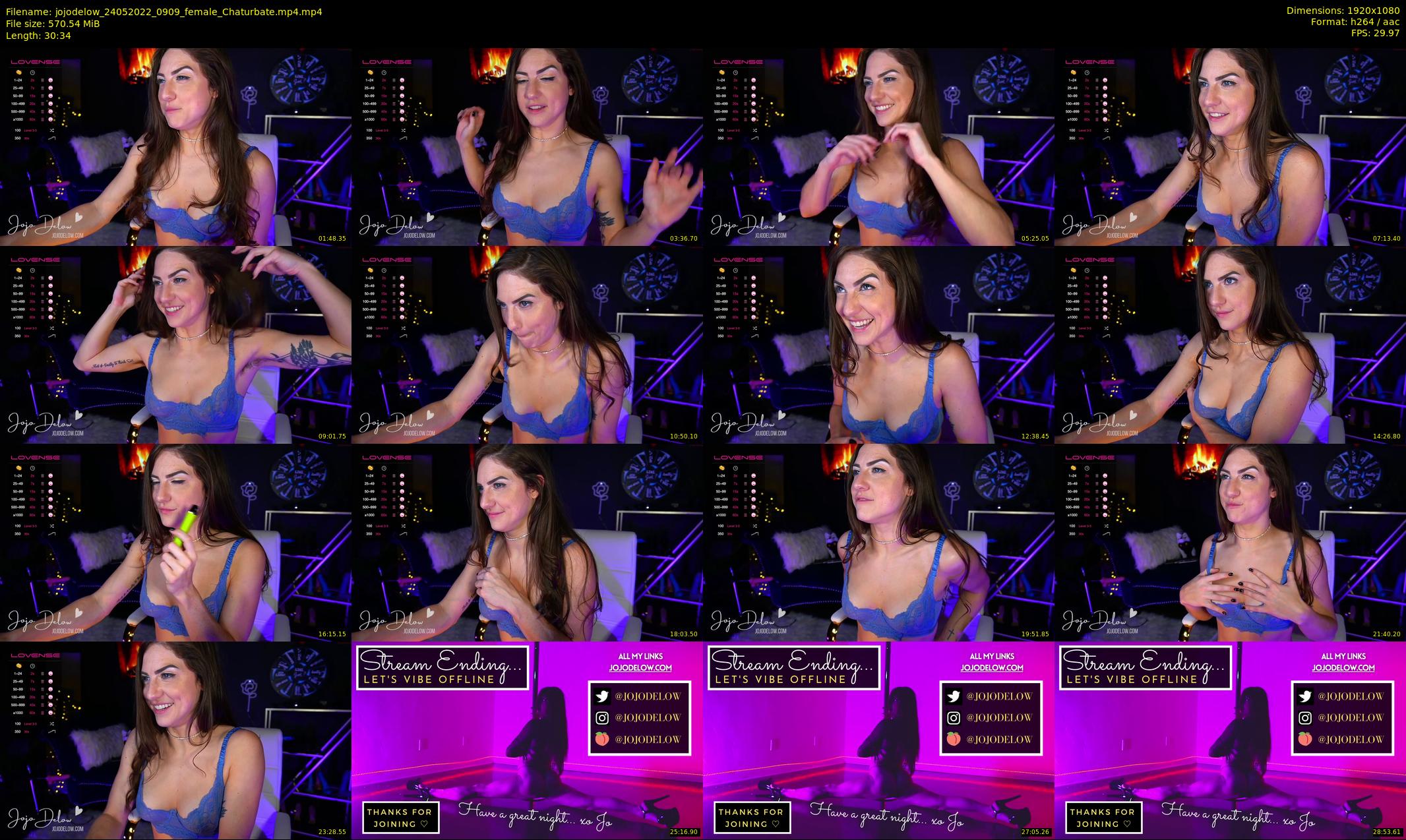 jojodelow — 31 minute Chaturbate female cam show recording, 1080p, May 24, 2022