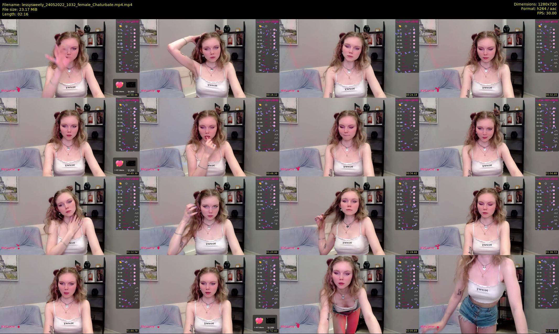 lessysweety — 3 minute Chaturbate female cam show recording, 720p, May 24, 2022