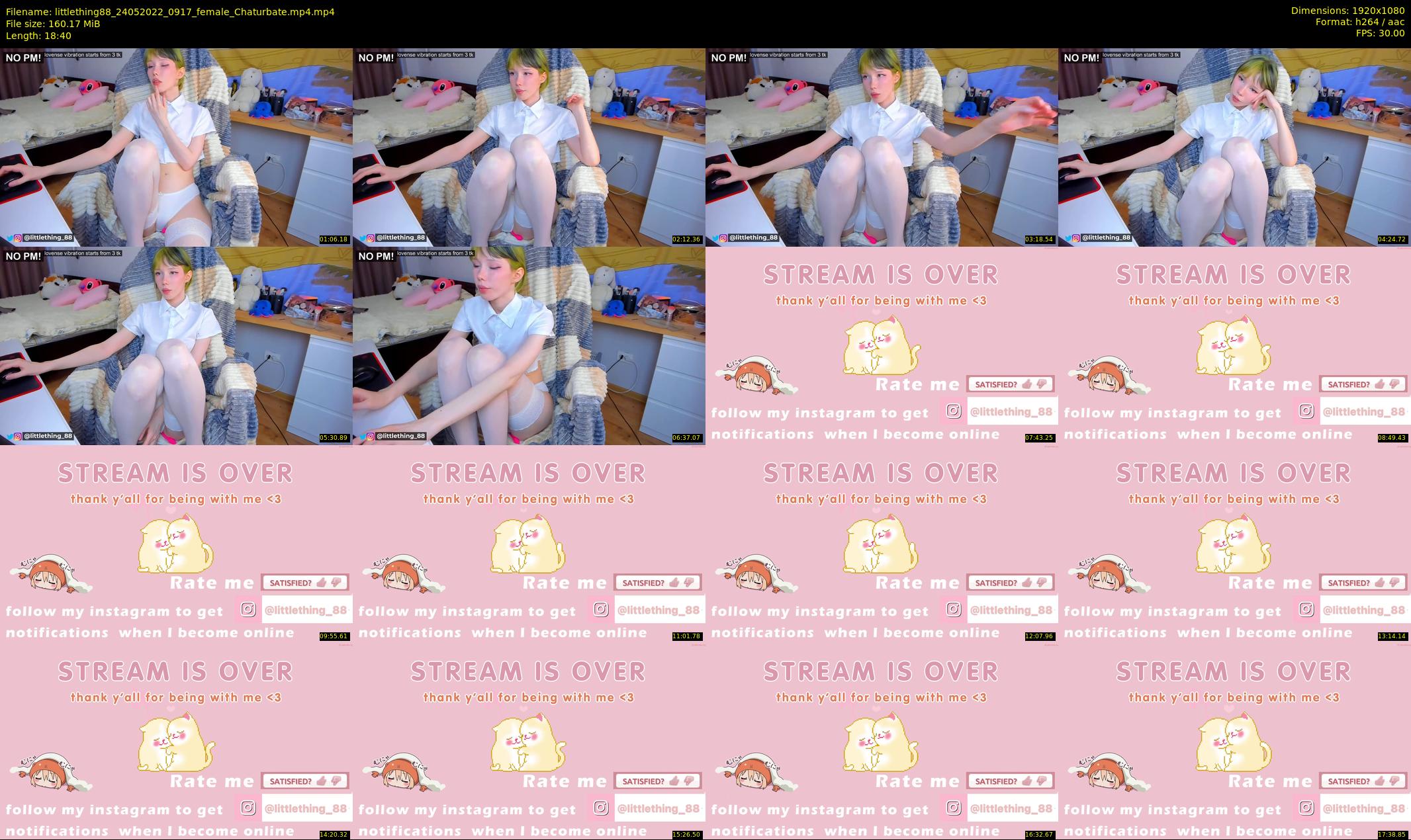 littlething88 — 19 minute Chaturbate female cam show recording, 1080p, May 24, 2022