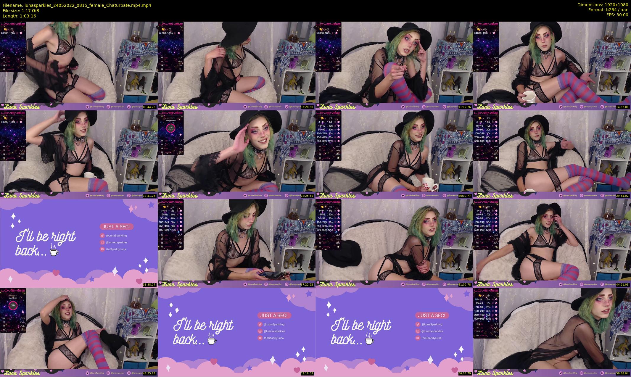 lunasparkles — 64 minute Chaturbate female cam show recording, 1080p, May 24, 2022