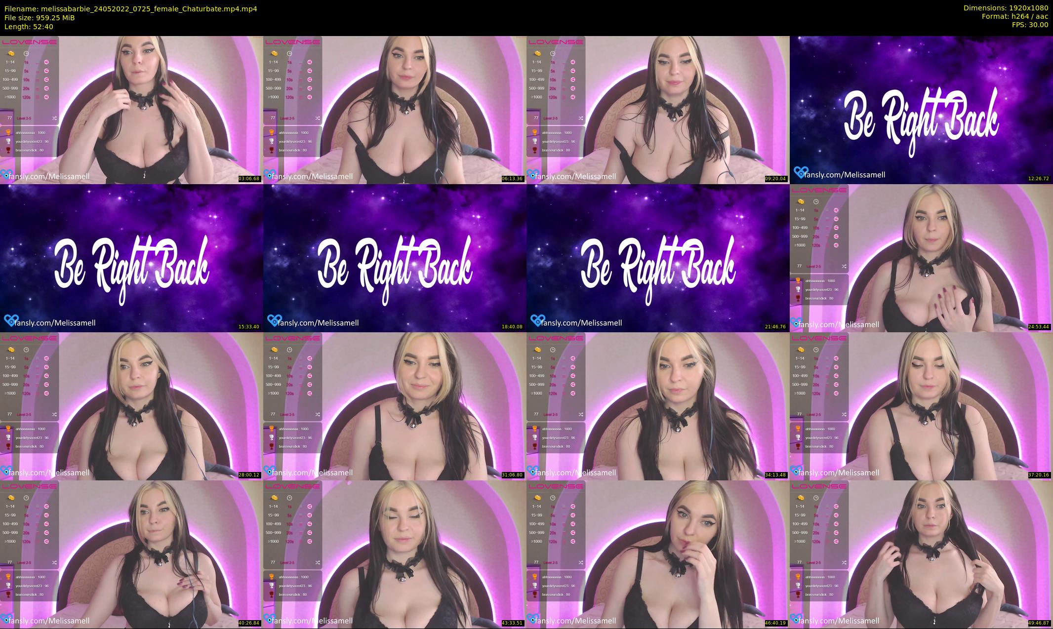 melissabarbie — 53 minute Chaturbate couple cam show recording, 1080p, May 24, 2022