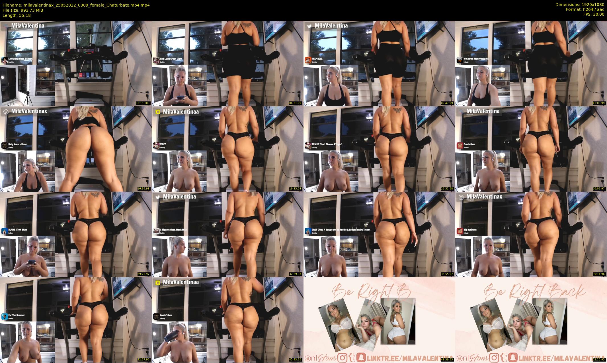 milavalentinax — 56 minute Chaturbate female cam show recording, 1080p, May 25, 2022