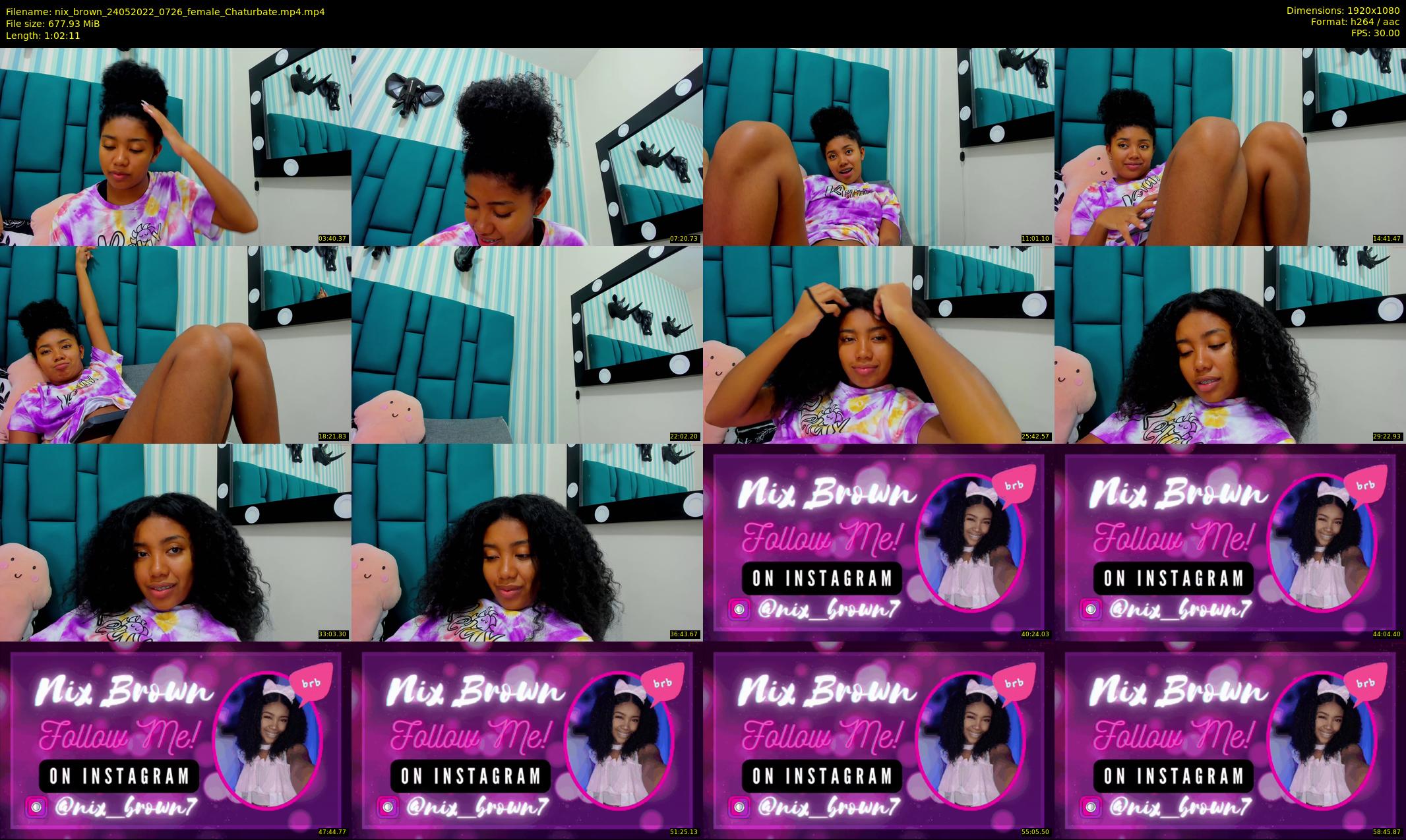 nix_brown — 63 minute Chaturbate female cam show recording, 1080p, May 24, 2022