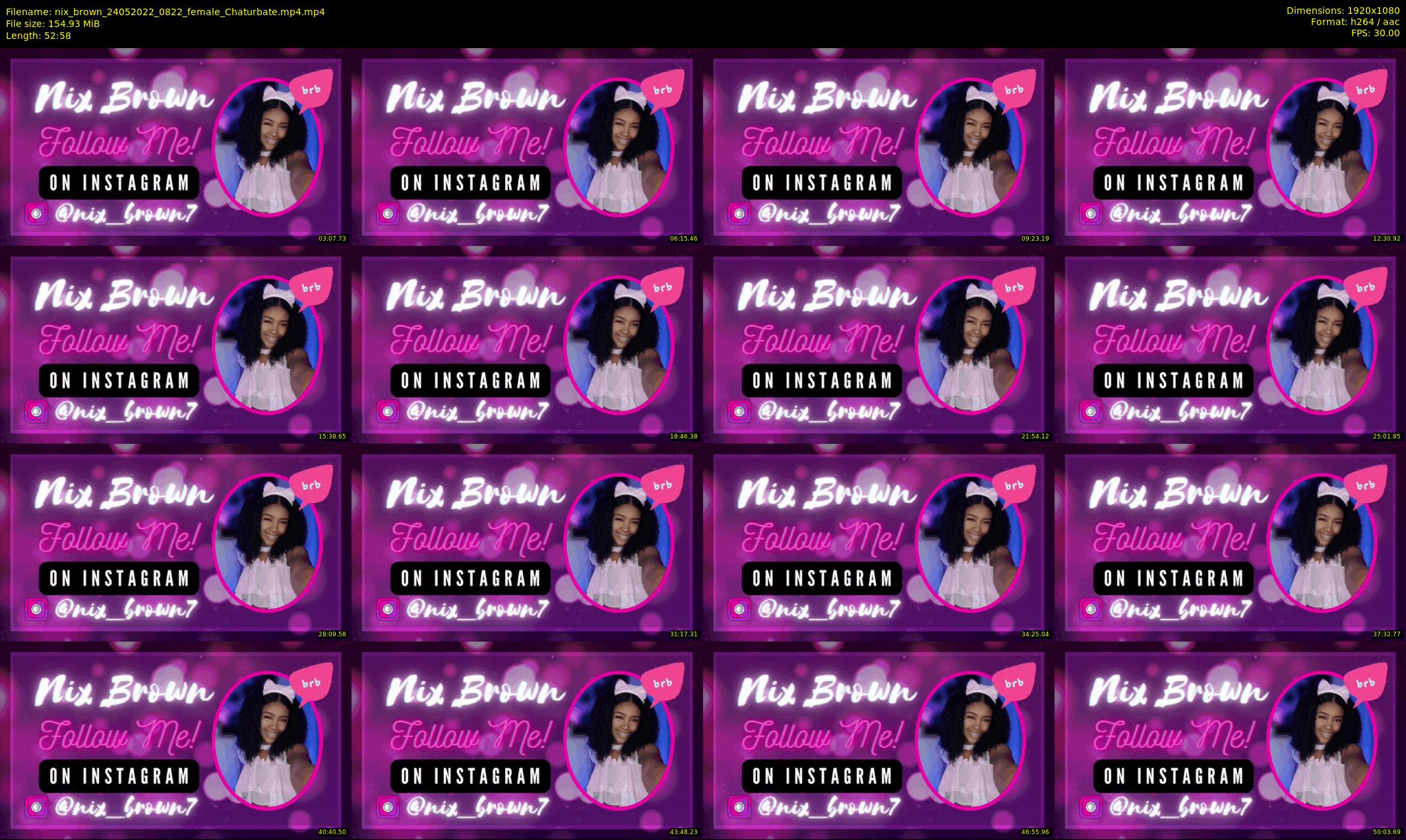 nix_brown — 53 minute Chaturbate female cam show recording, 1080p, May 24, 2022