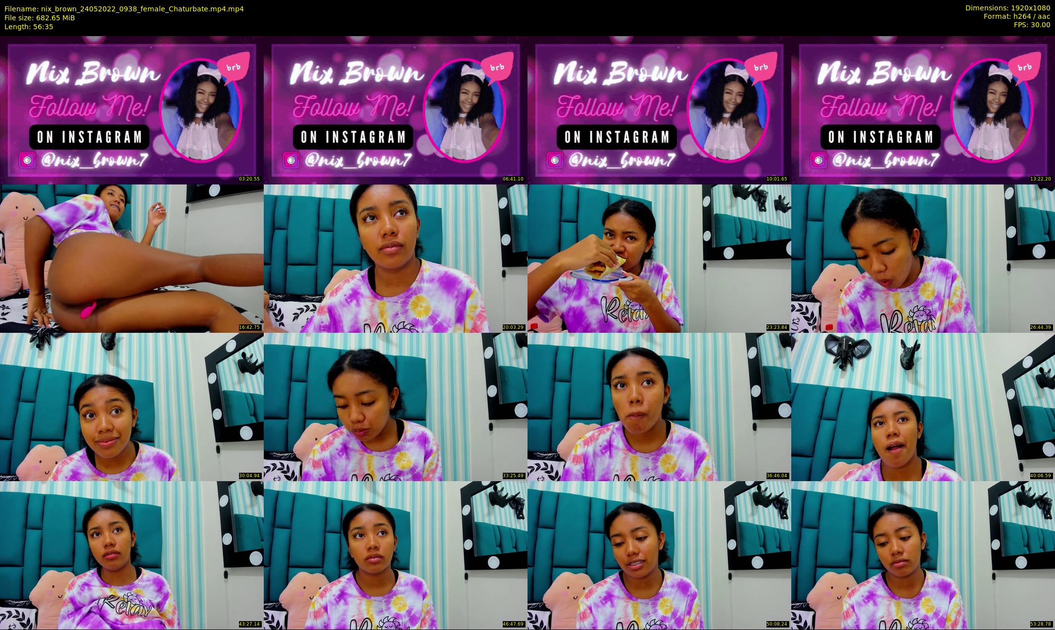 nix_brown — 57 minute Chaturbate female cam show recording, 1080p, May 24, 2022