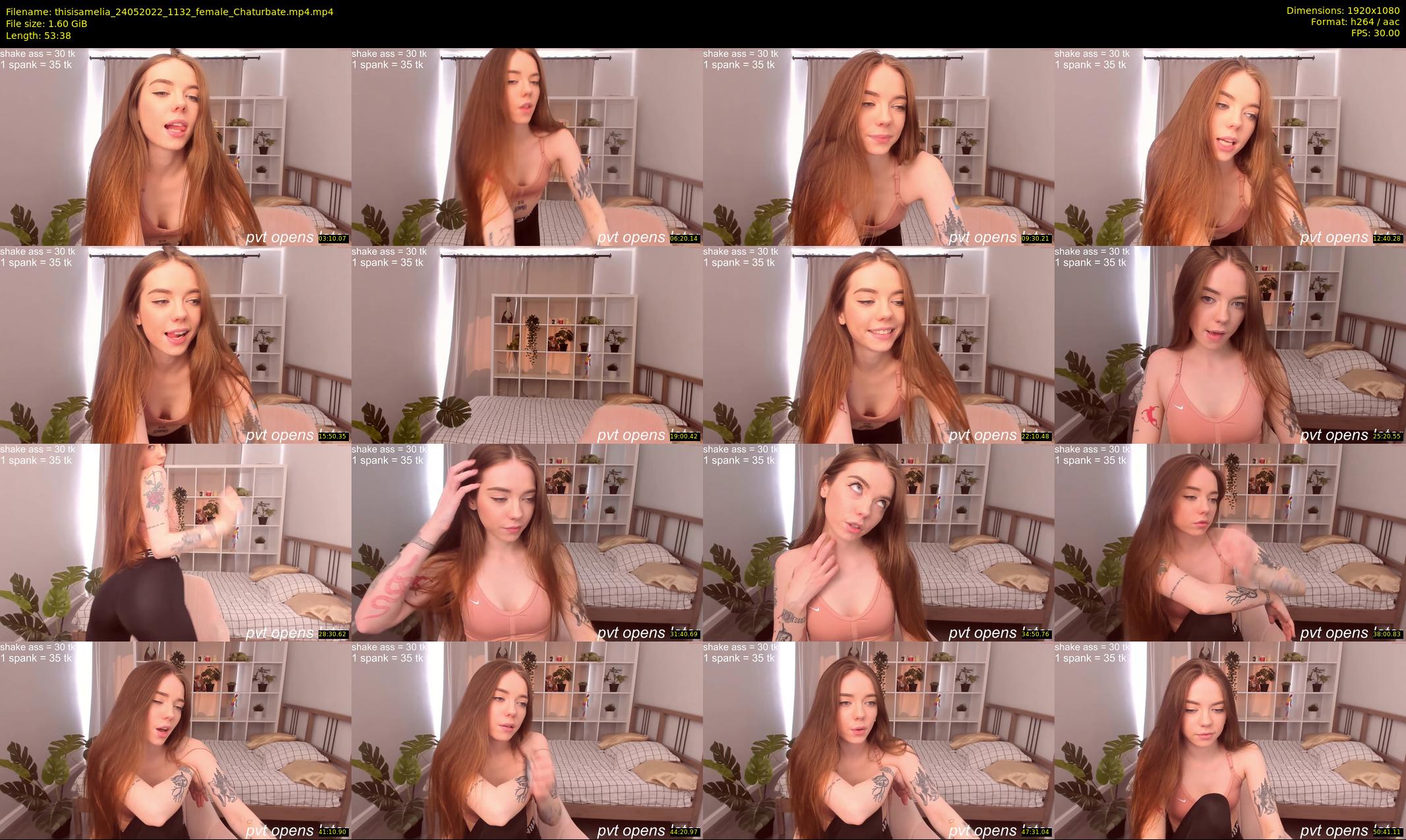 thisisamelia — 54 minute Chaturbate female cam show recording, 1080p, May 24, 2022