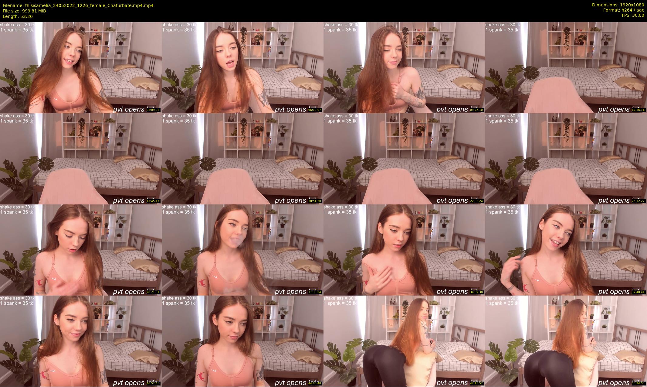 thisisamelia — 54 minute Chaturbate female cam show recording, 1080p, May 24, 2022