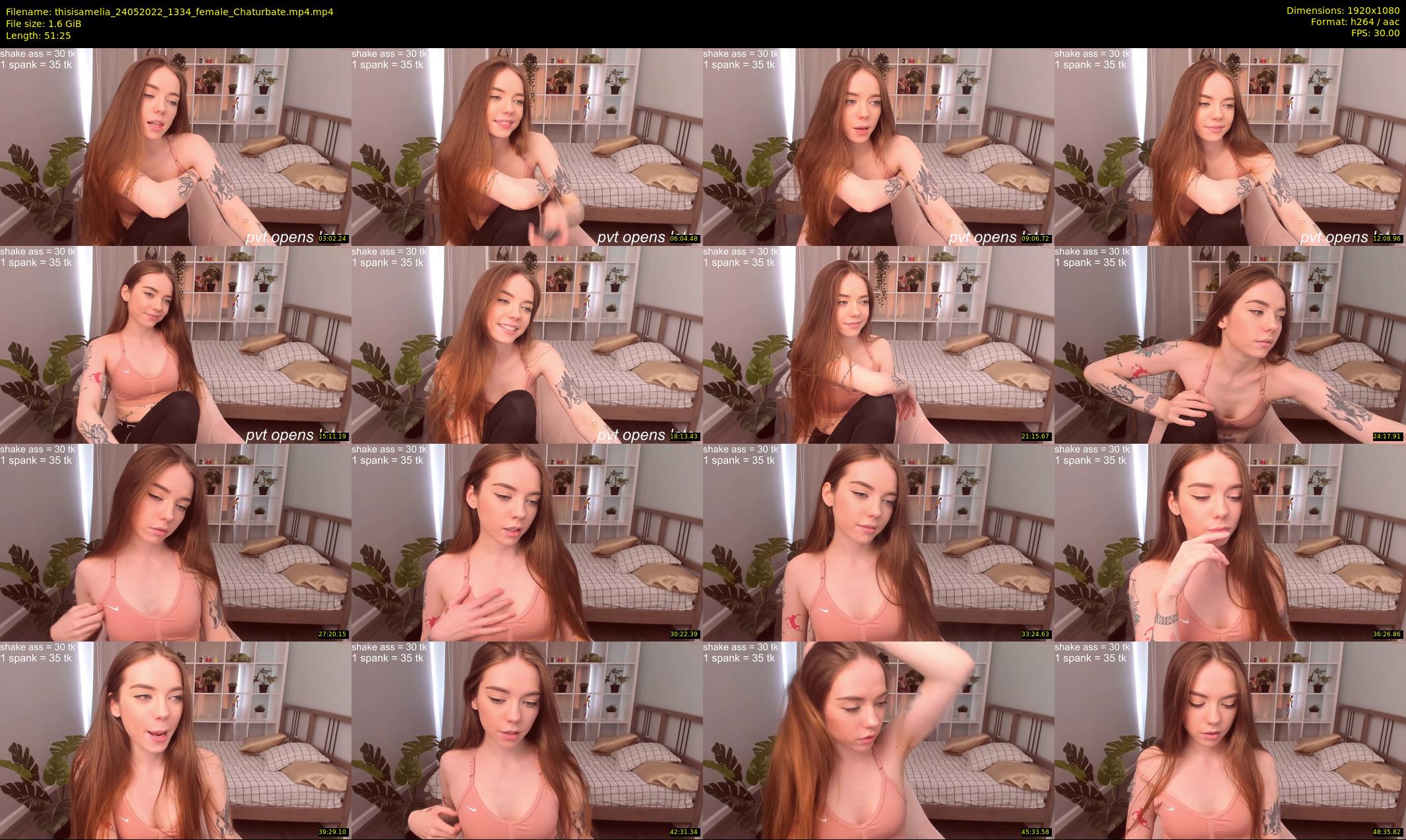thisisamelia — 52 minute Chaturbate female cam show recording, 1080p, May 24, 2022