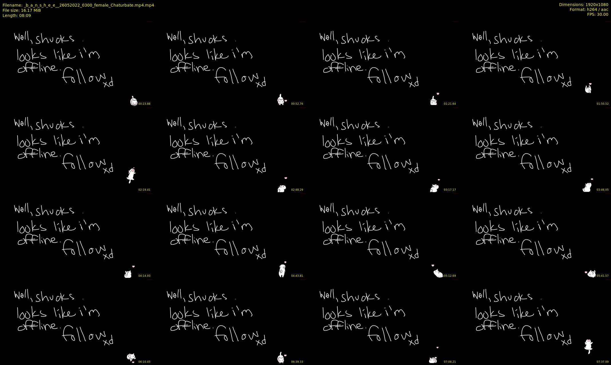 _b_a_n_s_h_e_e_ — 9 minute Chaturbate female cam show recording, 1080p, May 26, 2022