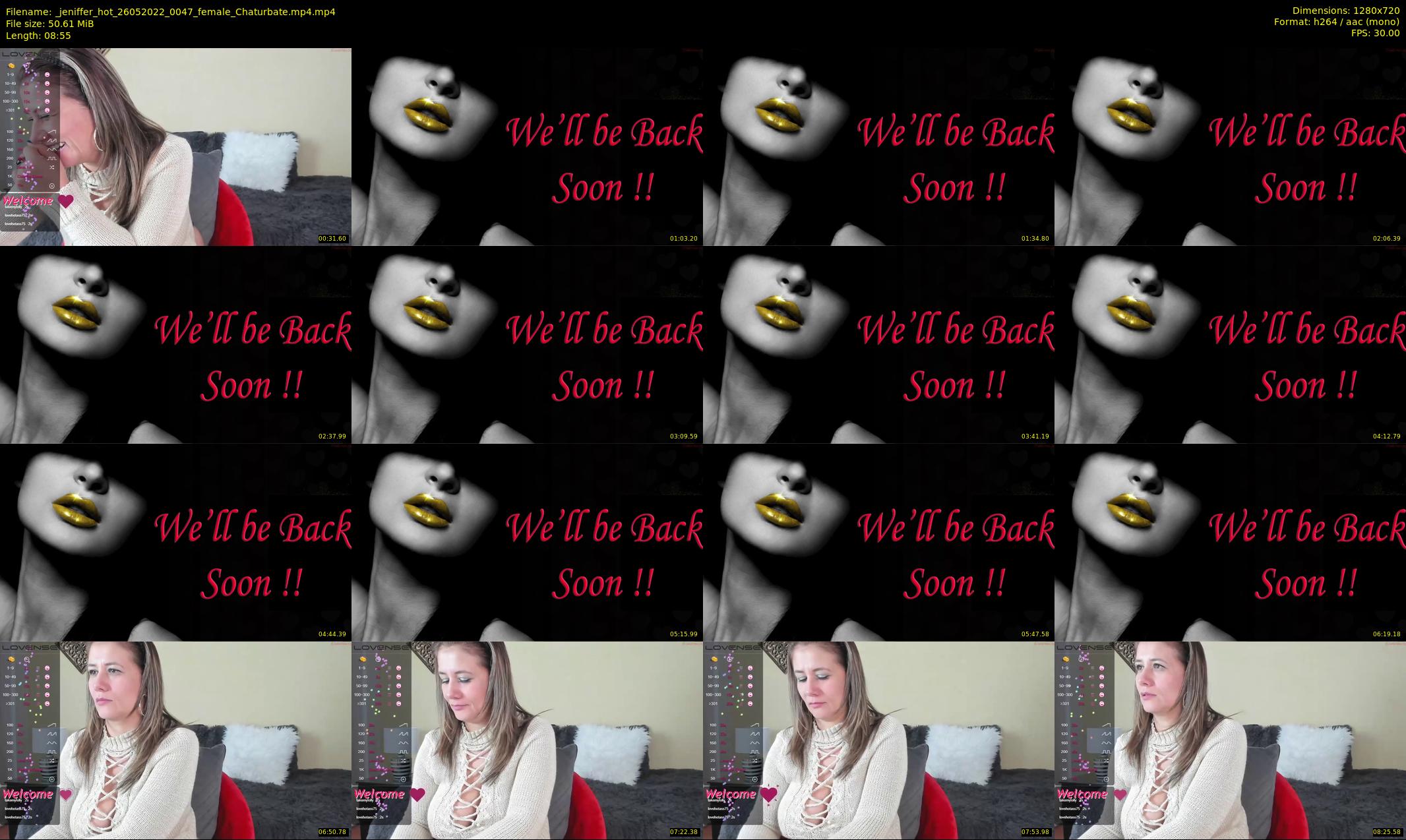 _jeniffer_hot — 9 minute Chaturbate female cam show recording, 720p, May 26, 2022