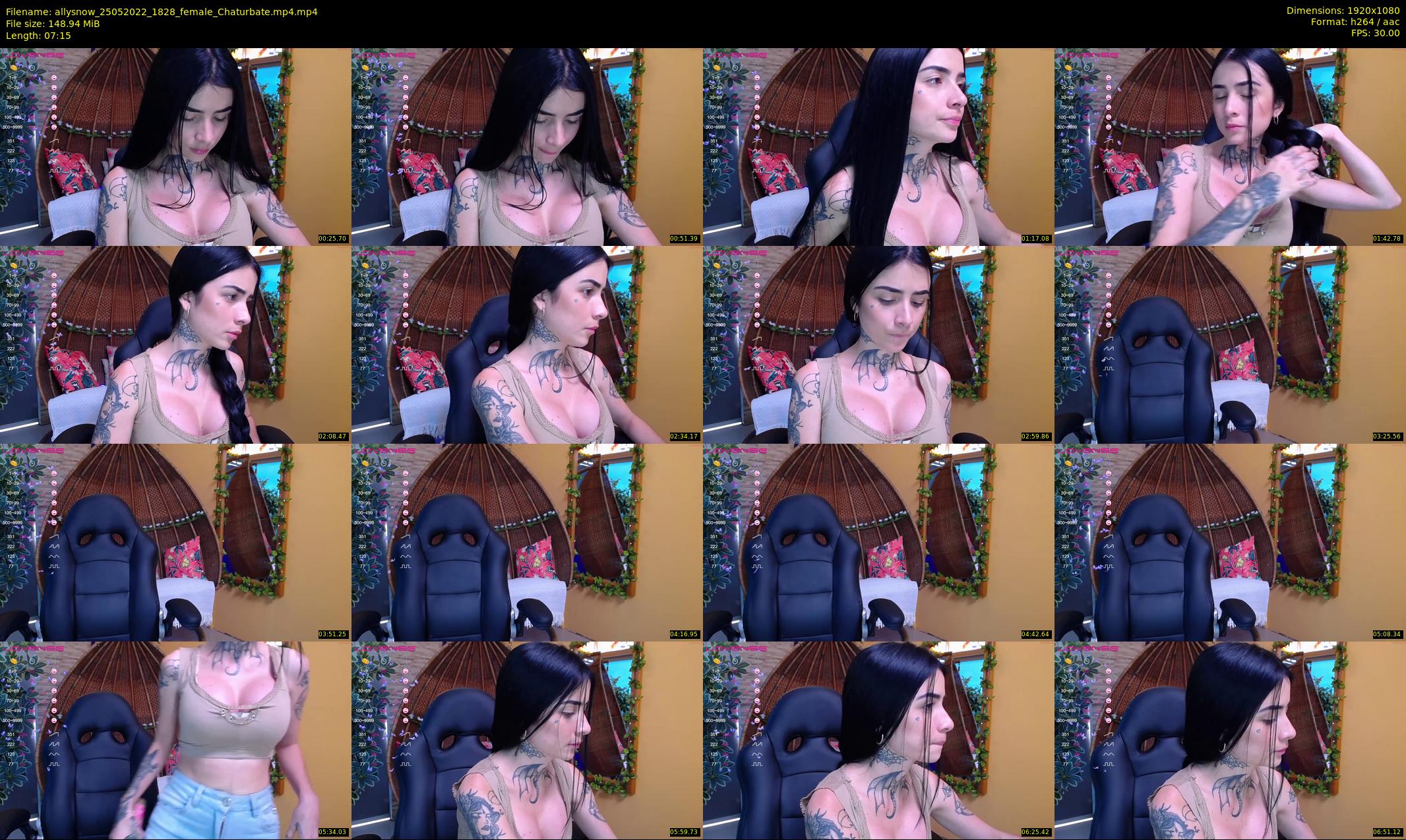 allysnow — 8 minute Chaturbate female cam show recording, 1080p, May 25, 2022
