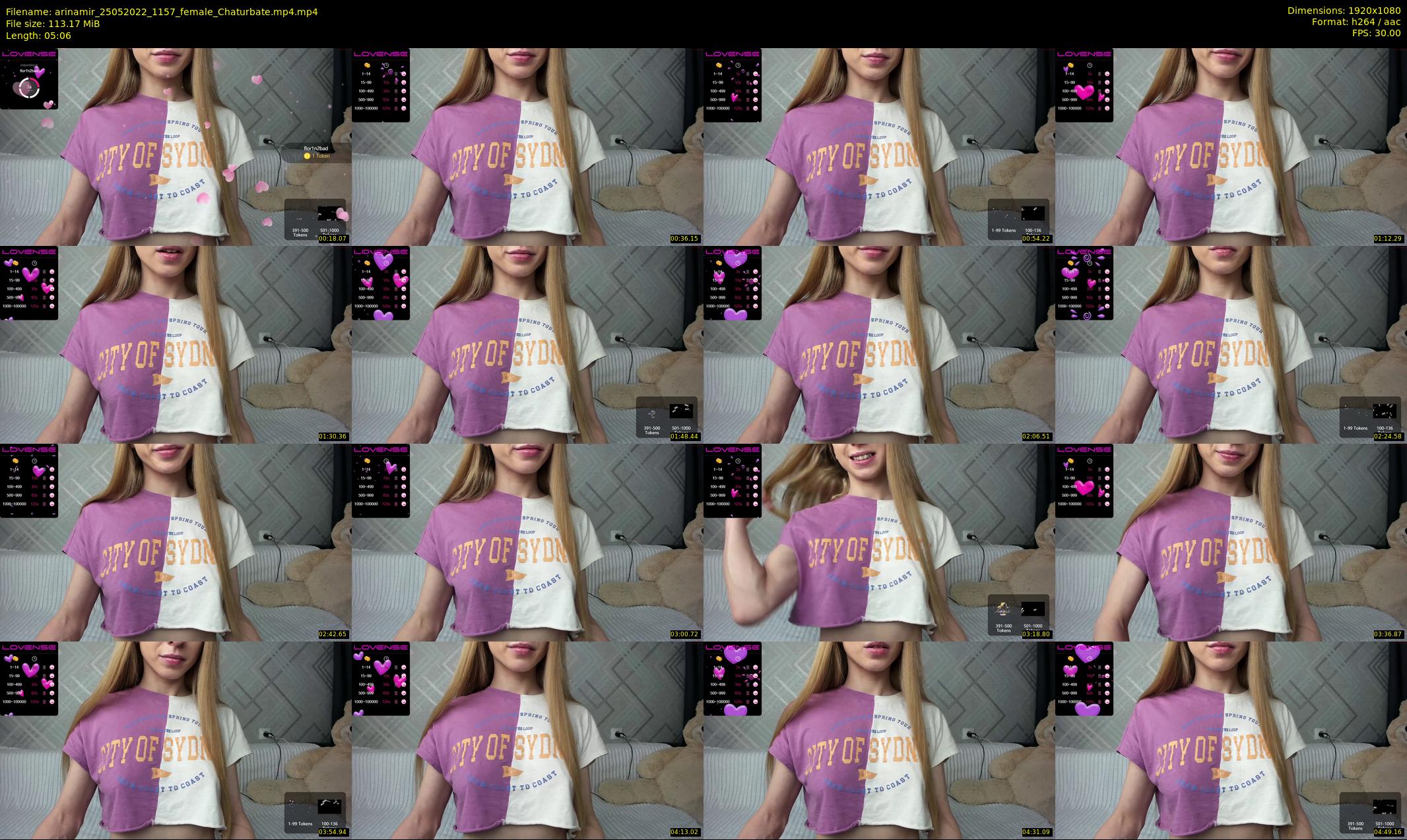 arinamir — 6 minute Chaturbate female cam show recording, 1080p, May 25, 2022