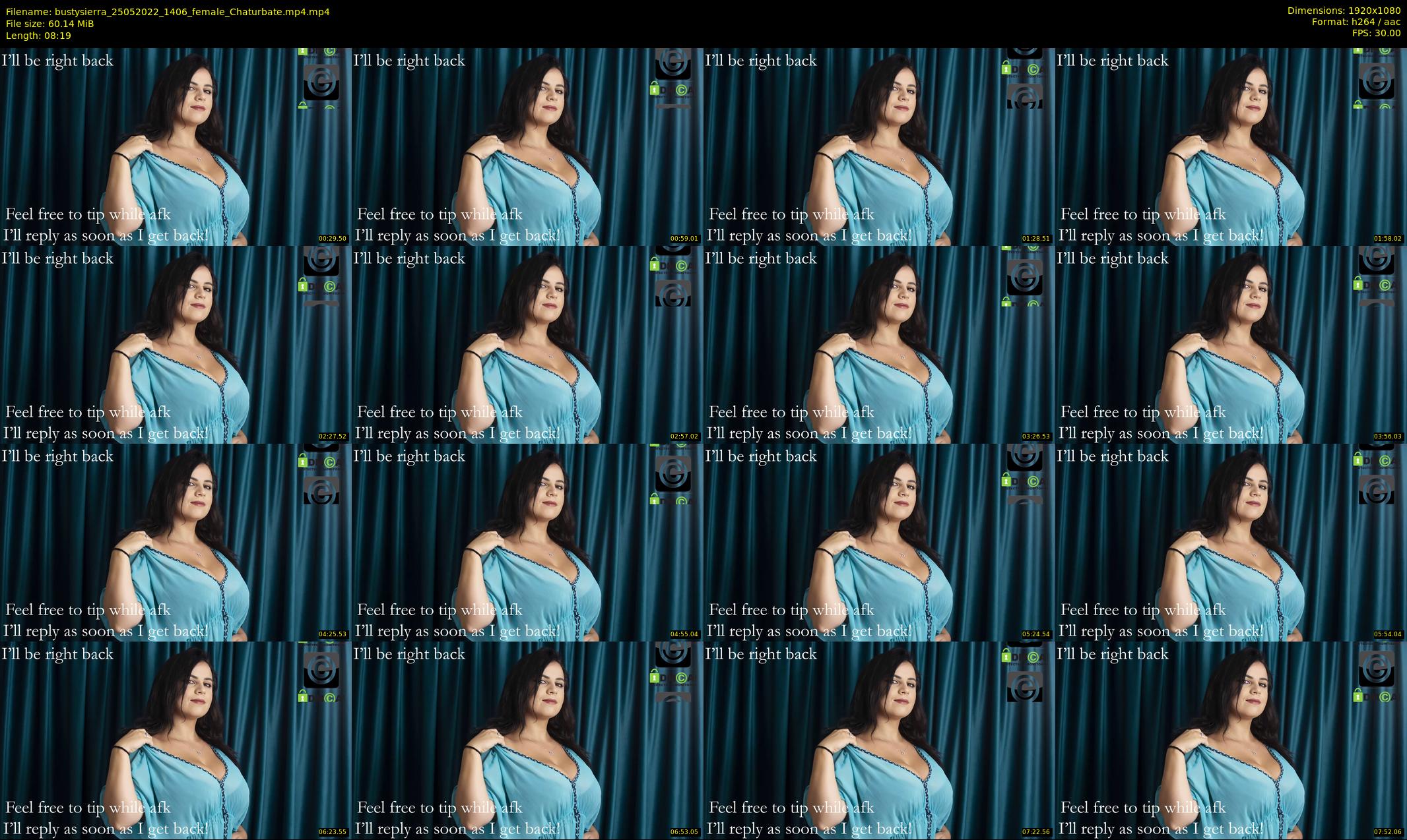 bustysierra — 9 minute Chaturbate female cam show recording, 1080p, May 25, 2022