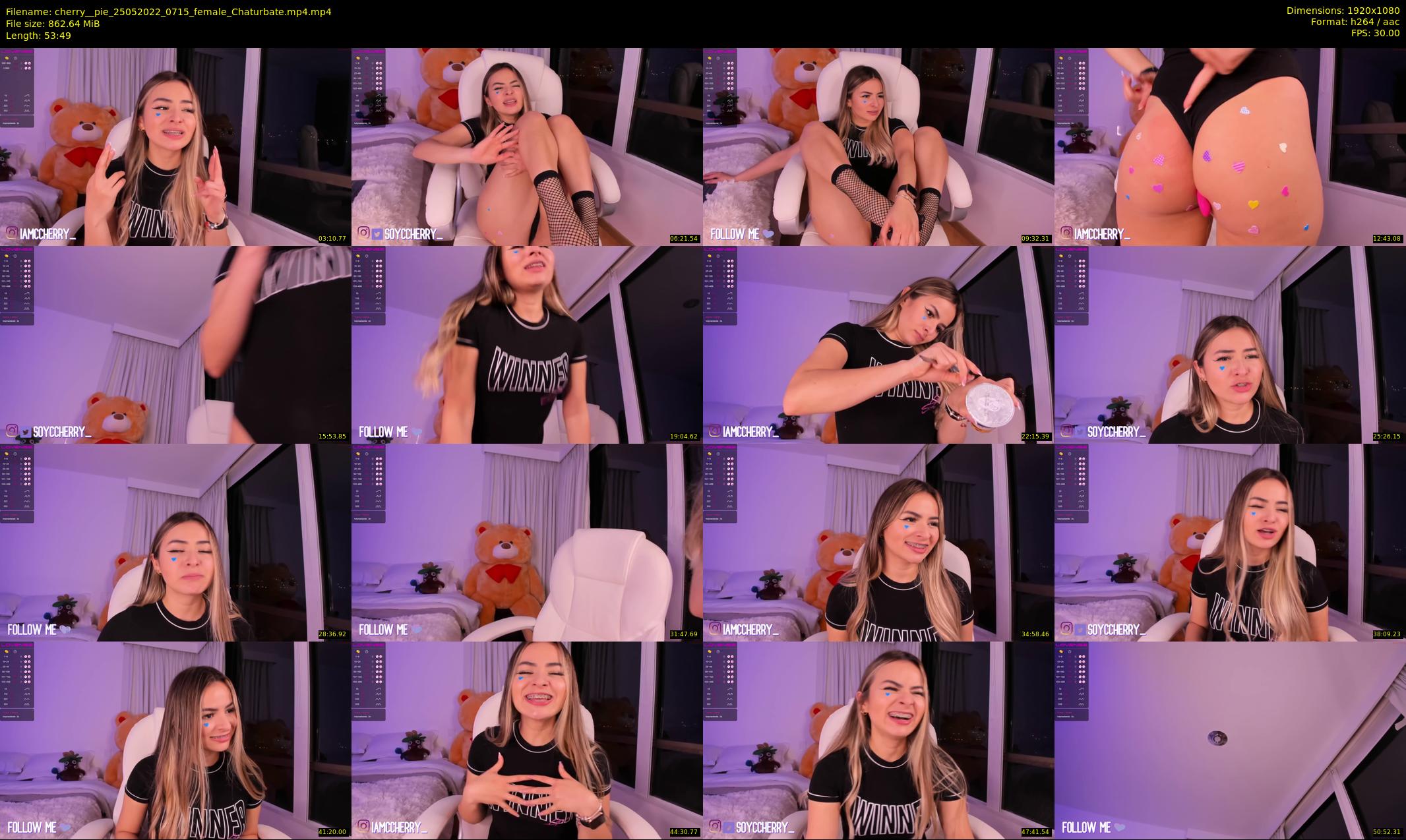cherry__pie — 54 minute Chaturbate female cam show recording, 1080p, May 25, 2022