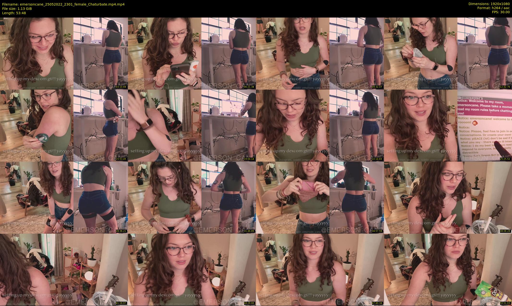 emersoncane — 54 minute Chaturbate female cam show recording, 1080p, May 25, 2022