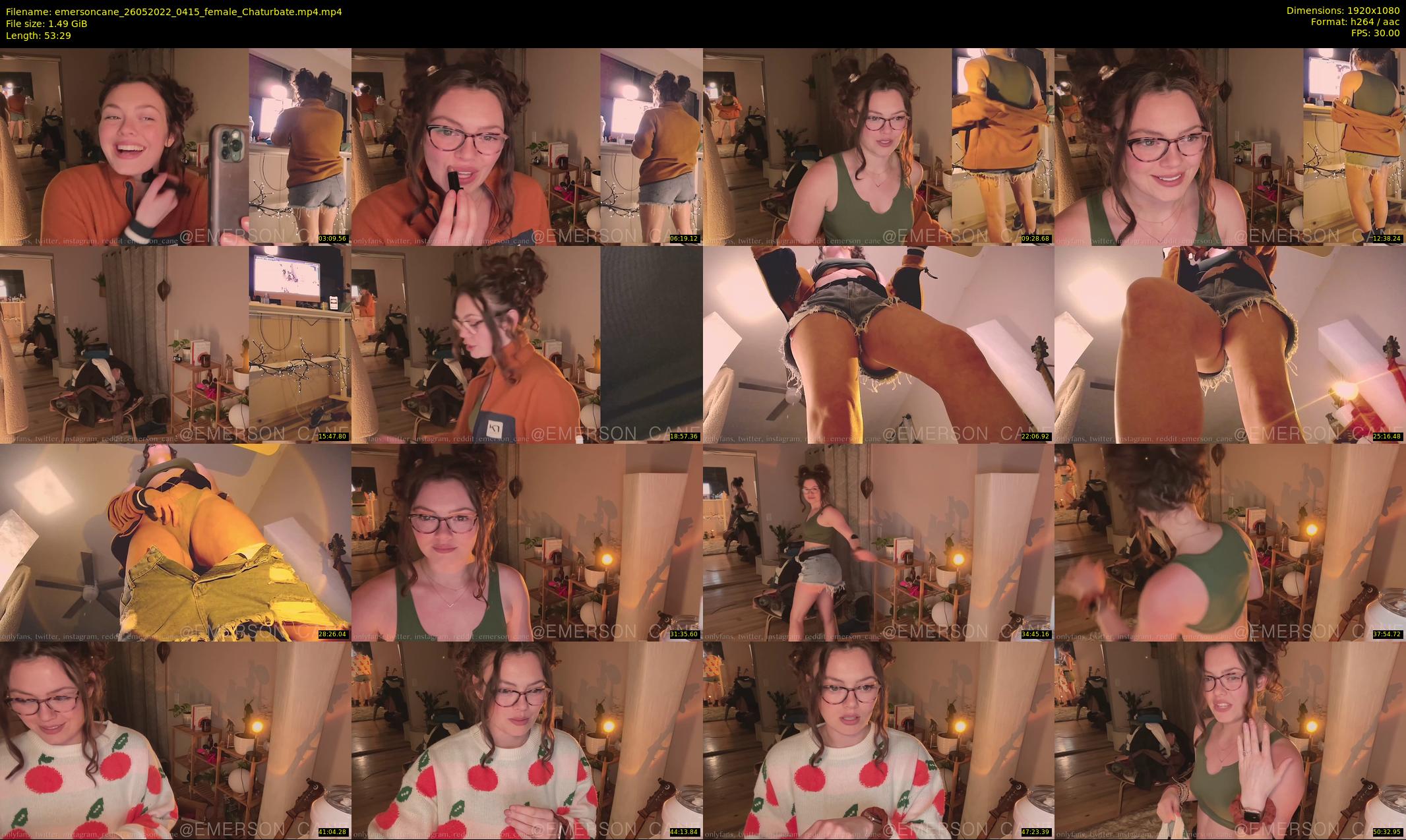 emersoncane — 54 minute Chaturbate female cam show recording, 1080p, May 26, 2022