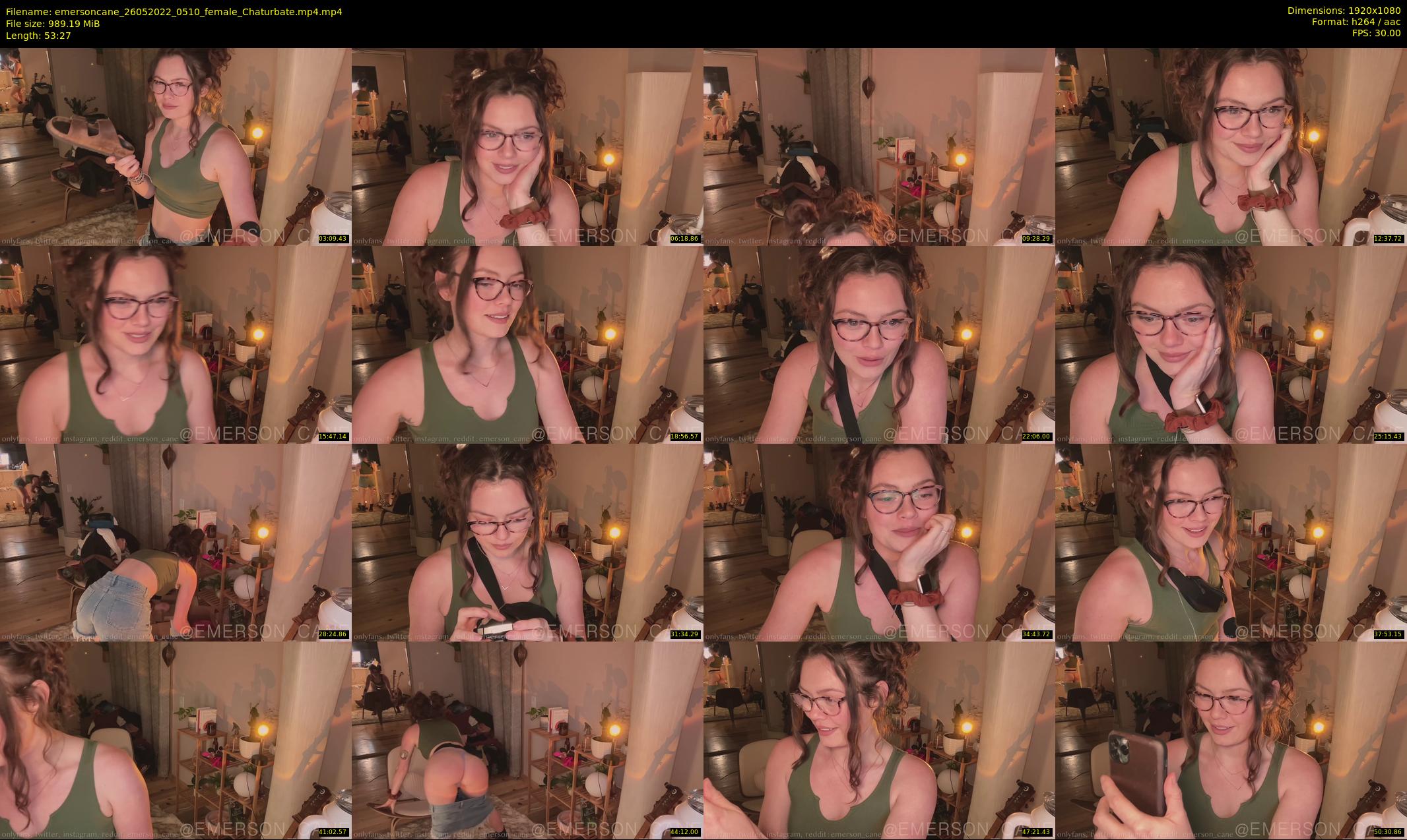 emersoncane — 54 minute Chaturbate female cam show recording, 1080p, May 26, 2022