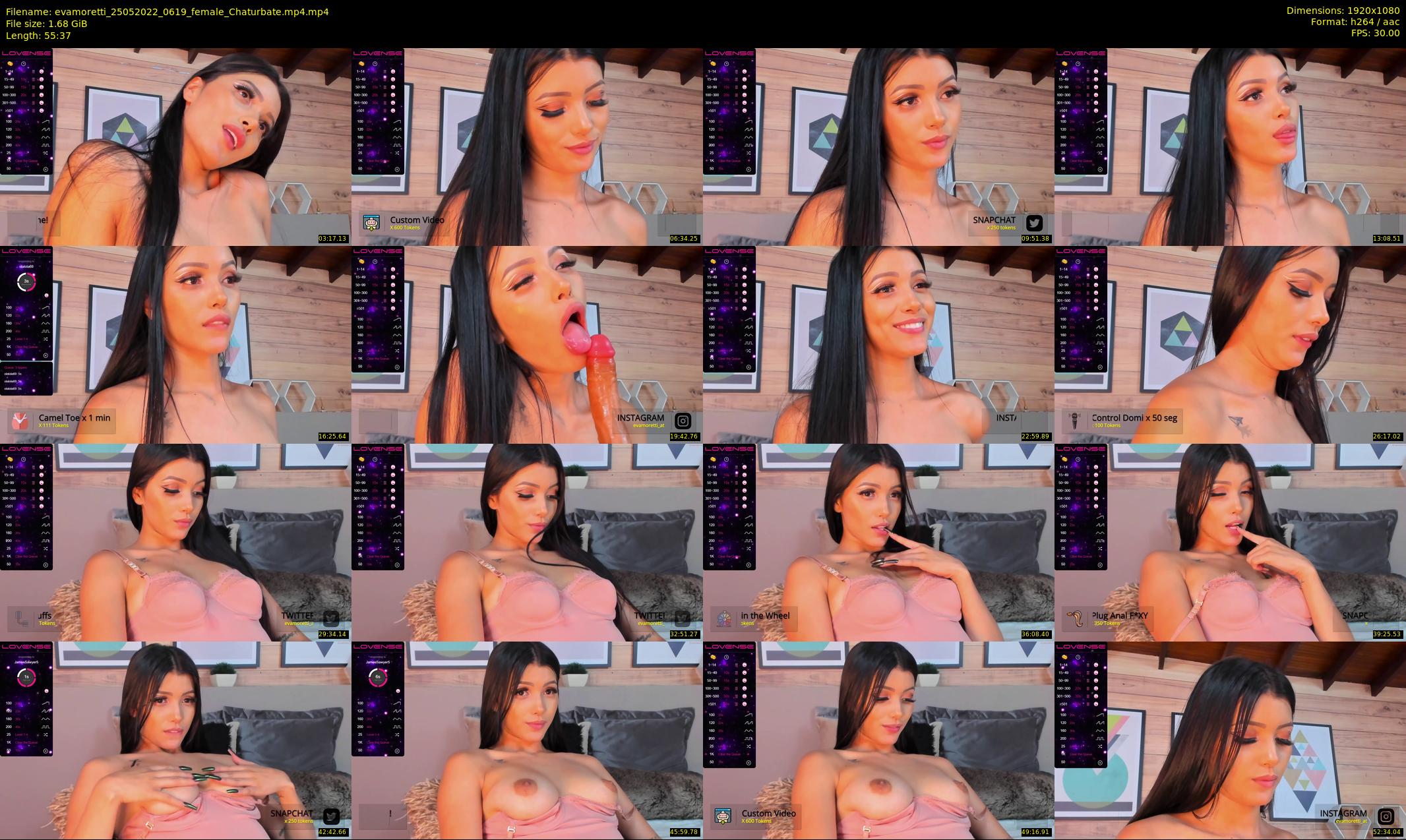 evamoretti — 56 minute Chaturbate female cam show recording, 1080p, May 25, 2022