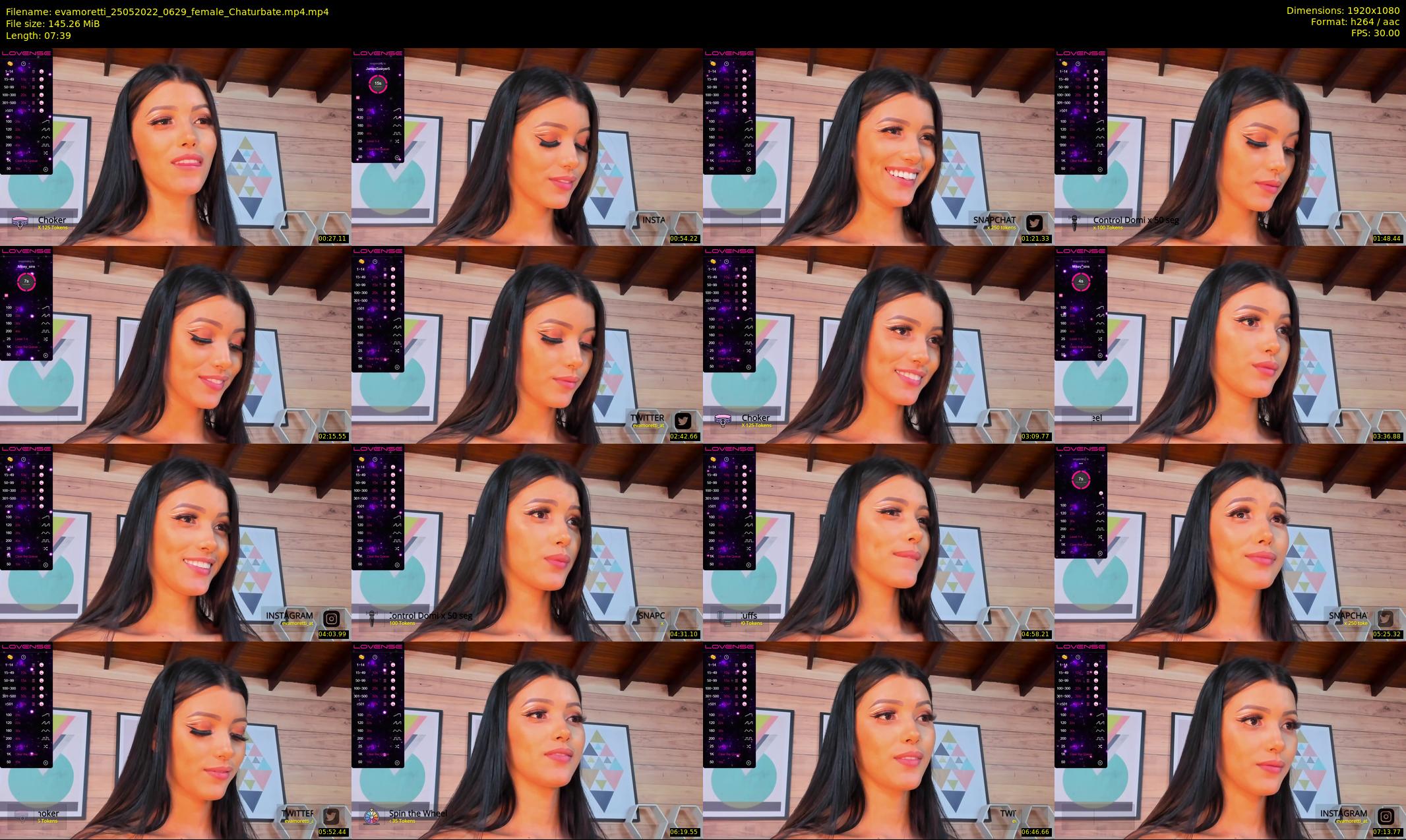 evamoretti — 8 minute Chaturbate female cam show recording, 1080p, May 25, 2022