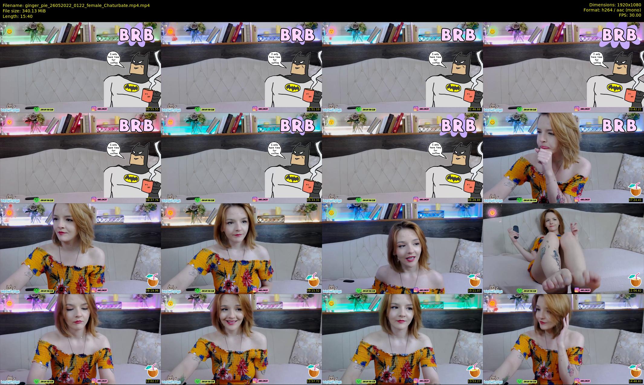 ginger_pie — 16 minute Chaturbate female cam show recording, 1080p, May 26, 2022