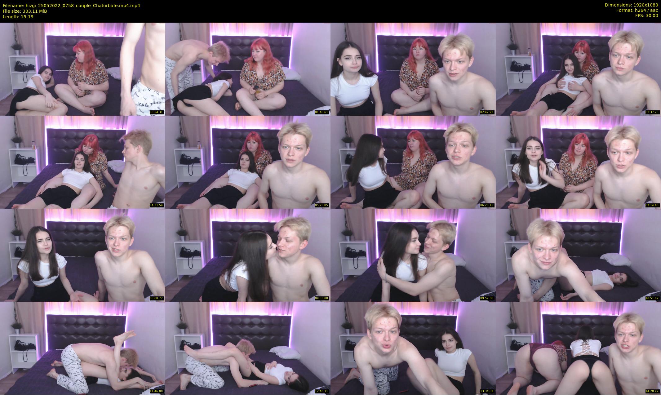 hizgi — 16 minute Chaturbate couple cam show recording, 1080p, May 25, 2022
