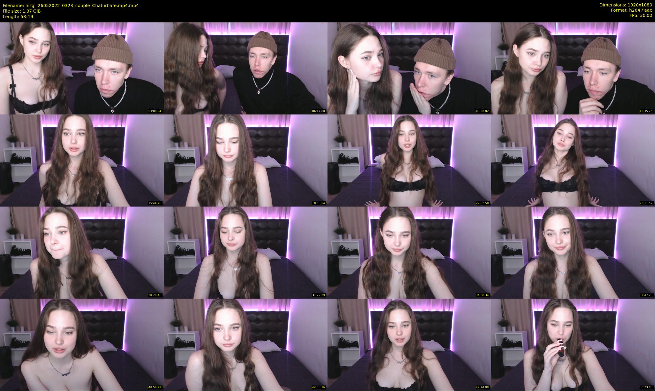 hizgi — 54 minute Chaturbate couple cam show recording, 1080p, May 26, 2022