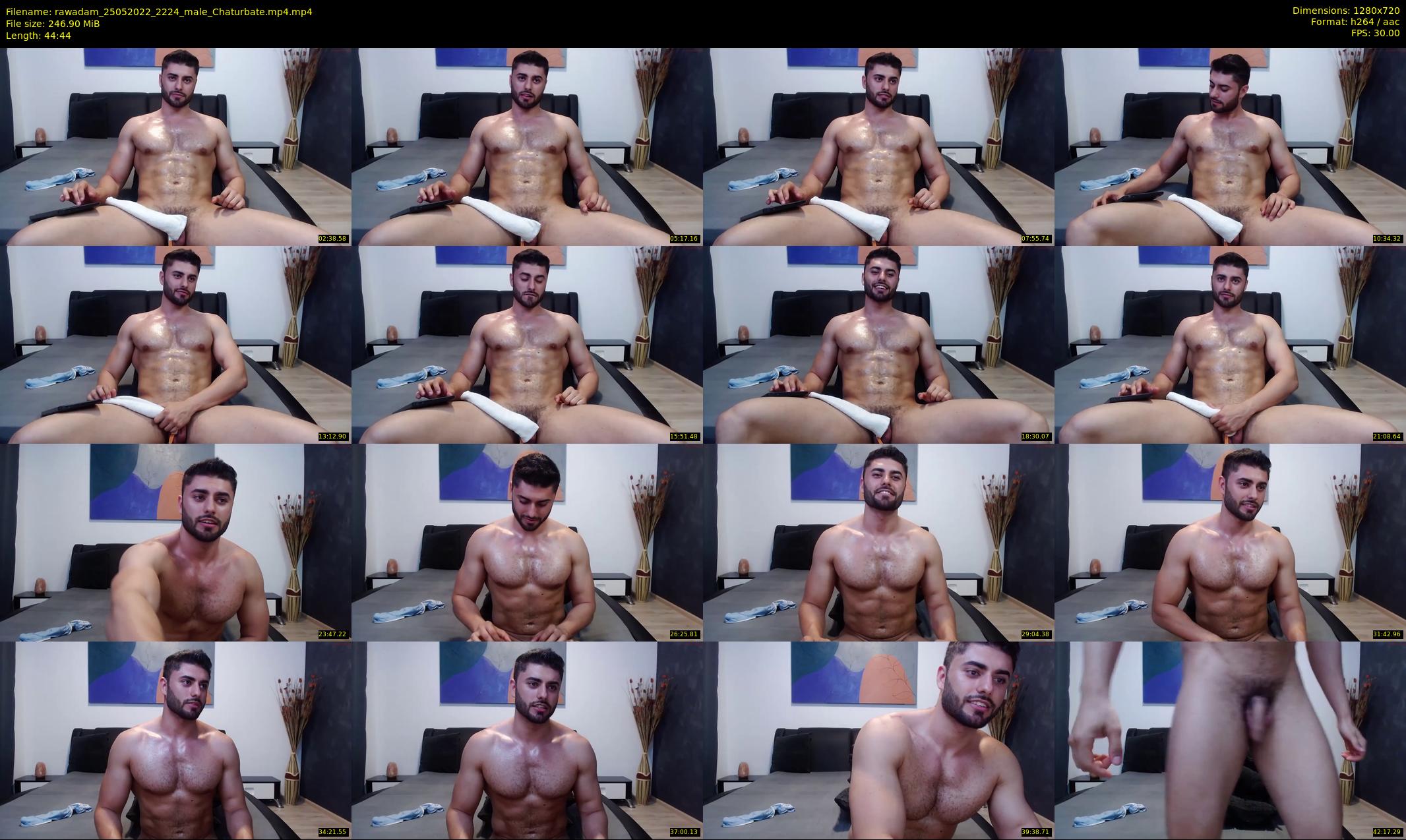 rawadam — 45 minute Chaturbate male cam show recording, 720p, May 25, 2022