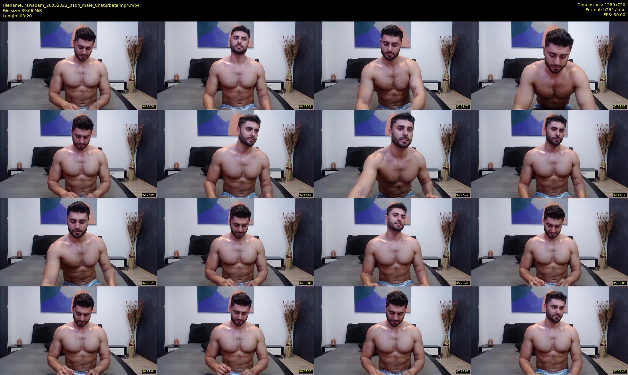 rawadam — 9 minute Chaturbate male cam show recording, 720p, May 26, 2022