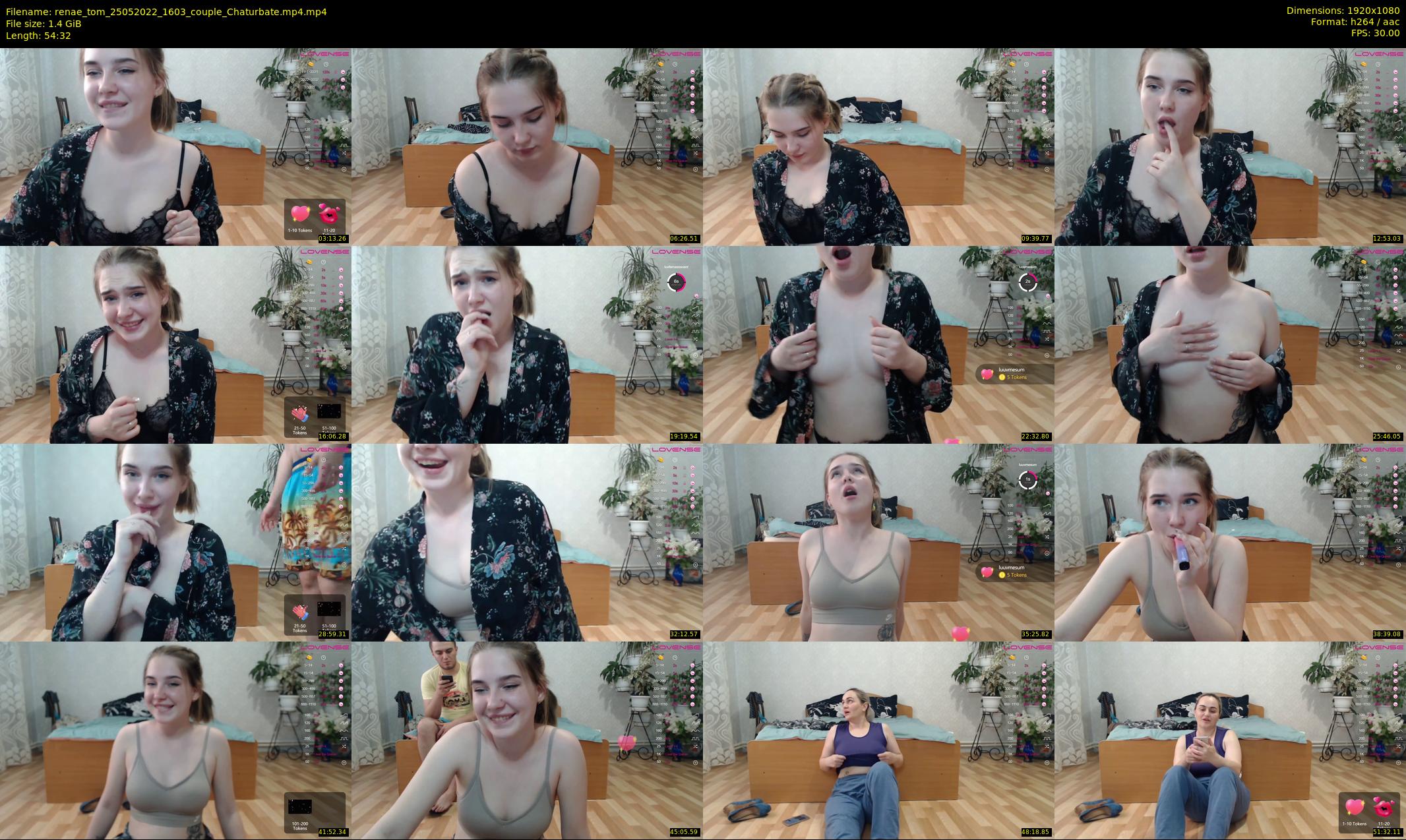 renae_tom — 55 minute Chaturbate couple cam show recording, 1080p, May 25, 2022